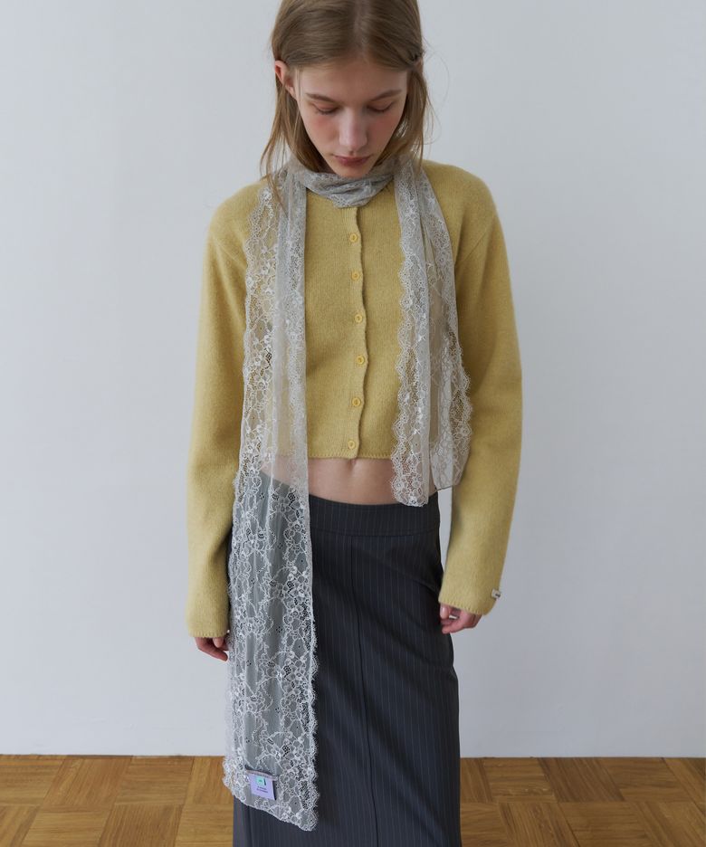 VICTORIAN LACE SCARF_MID GREY