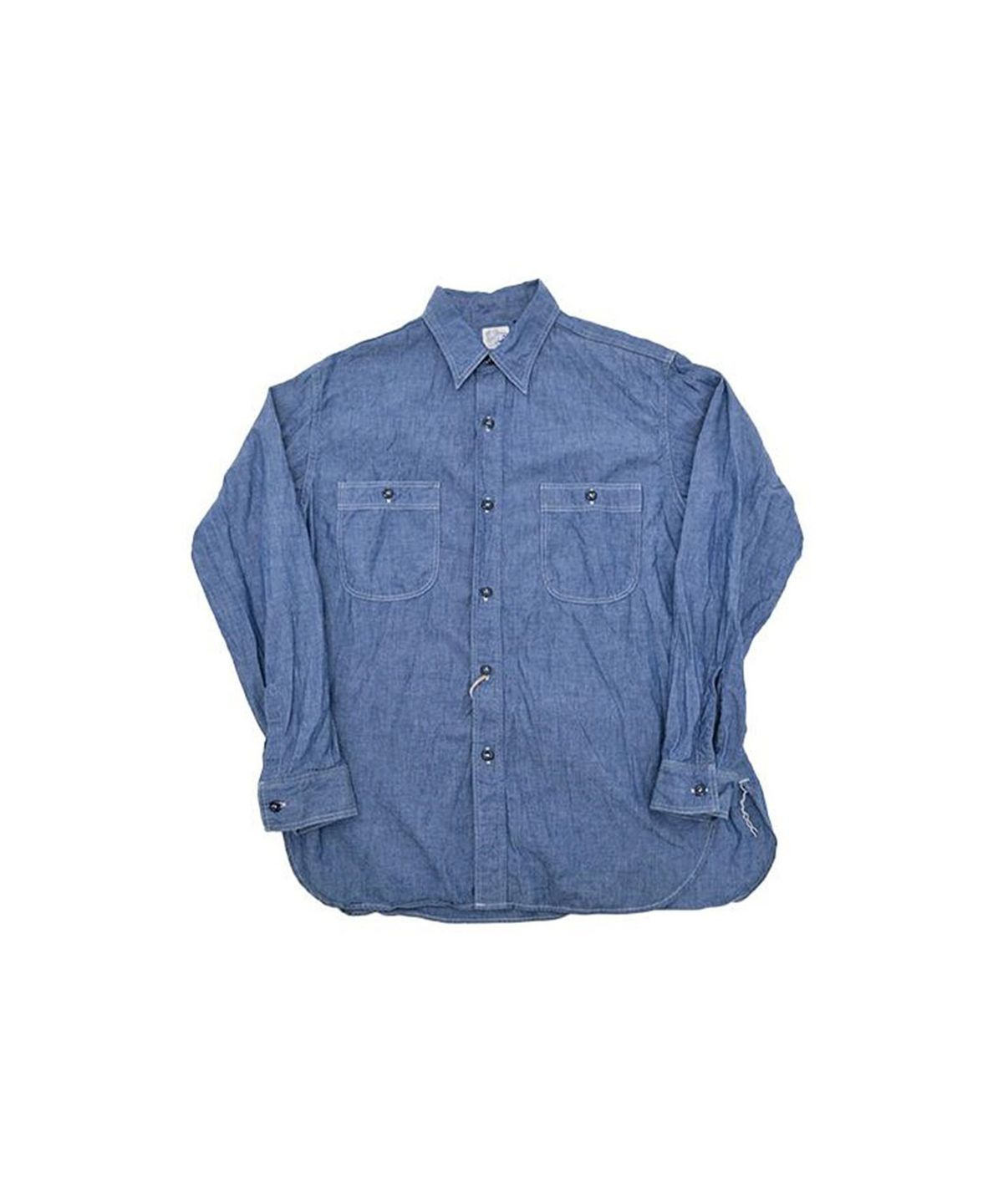 오어슬로우(ORSLOW) RELAX FIT CHAMBRAY WORK SHIRT - BLUE