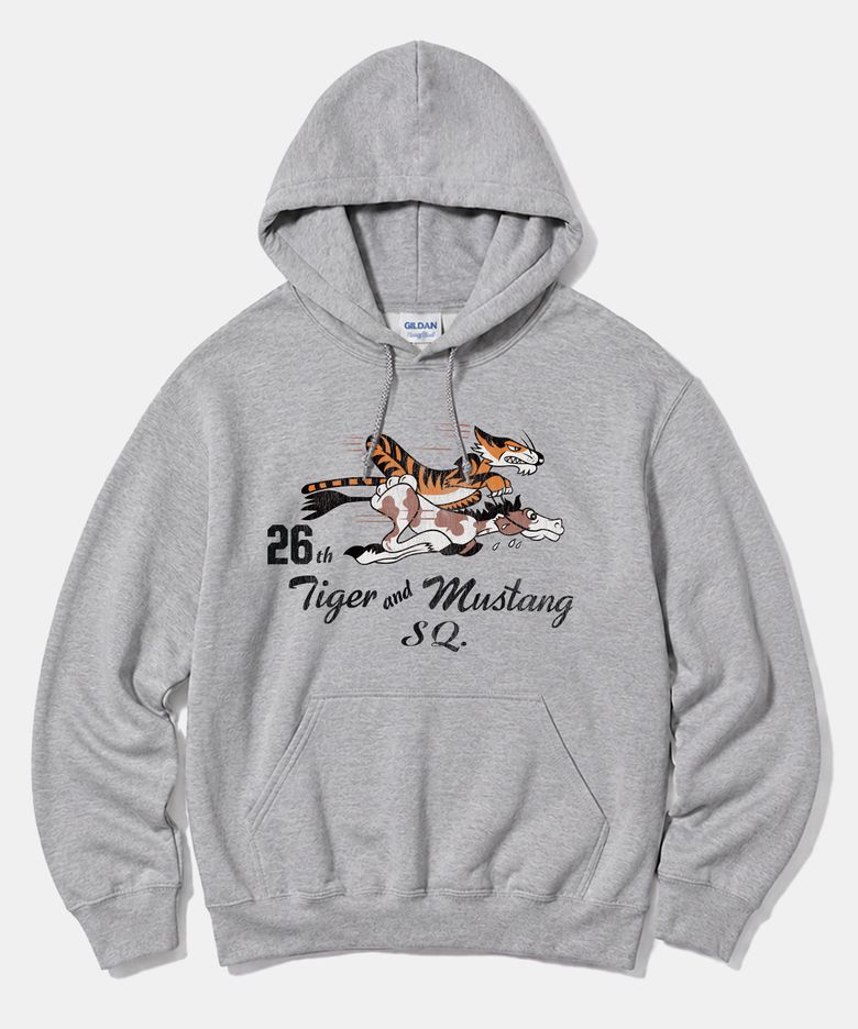 길단 X 빈티지컬렉션 TIGER MUSTANG 후드티셔츠