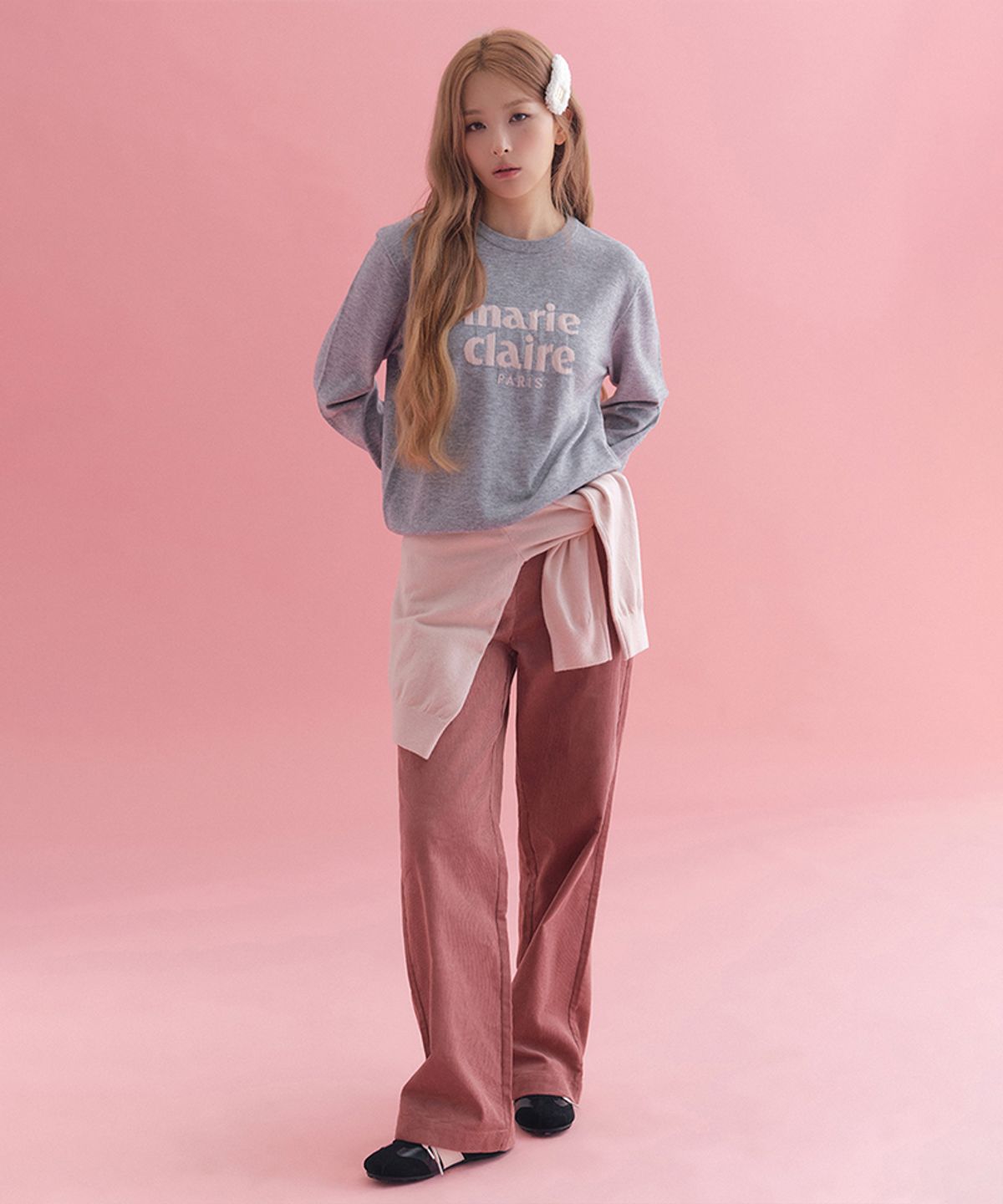 마리끌레르(MARIE CLAIRE) 코듀로이 스트레이트 팬츠(MAGCSL03MPK)