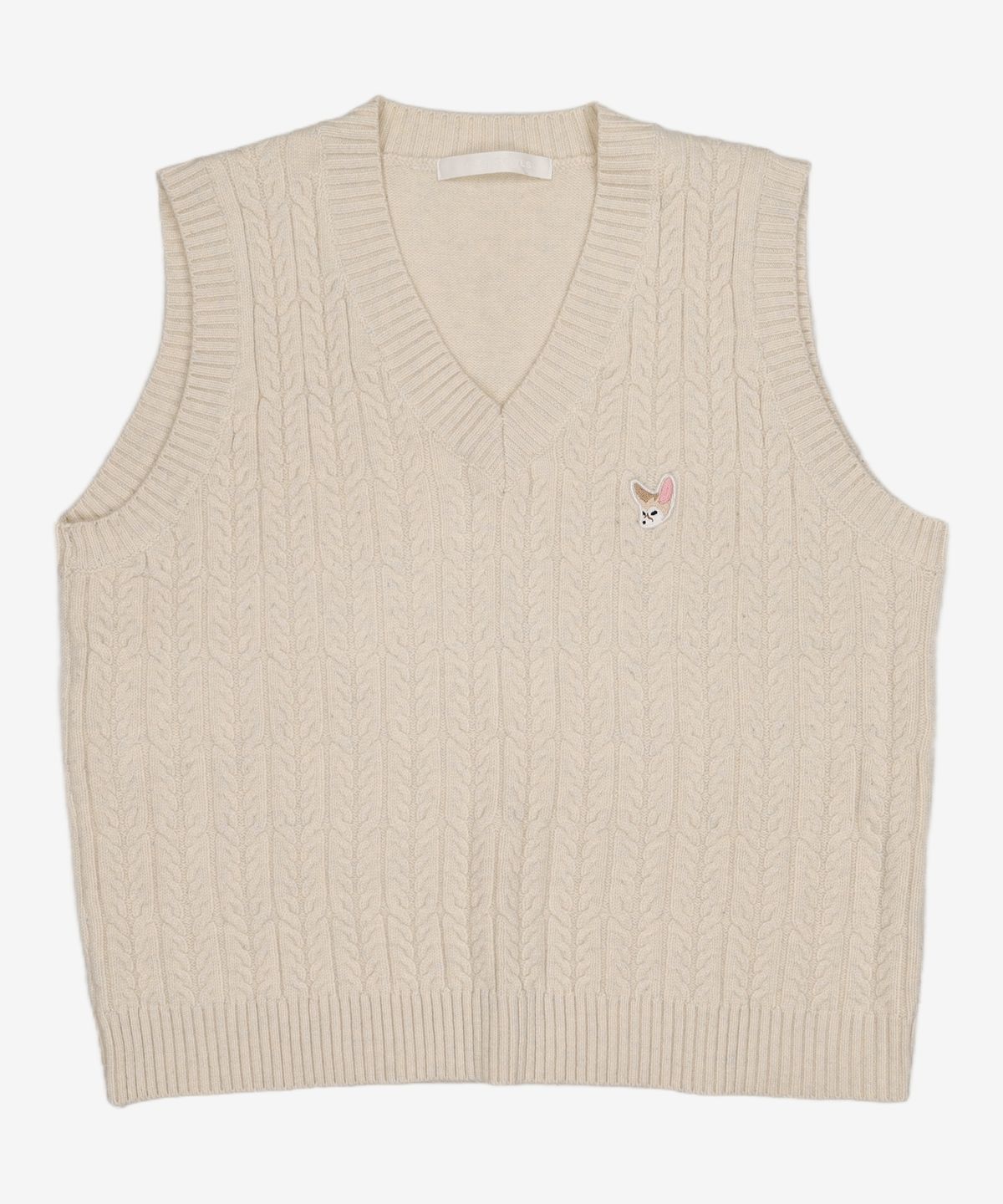 샐볼(SALBOL) SIGNATURE LOGO KNIT VEST [BEIGE] FREE