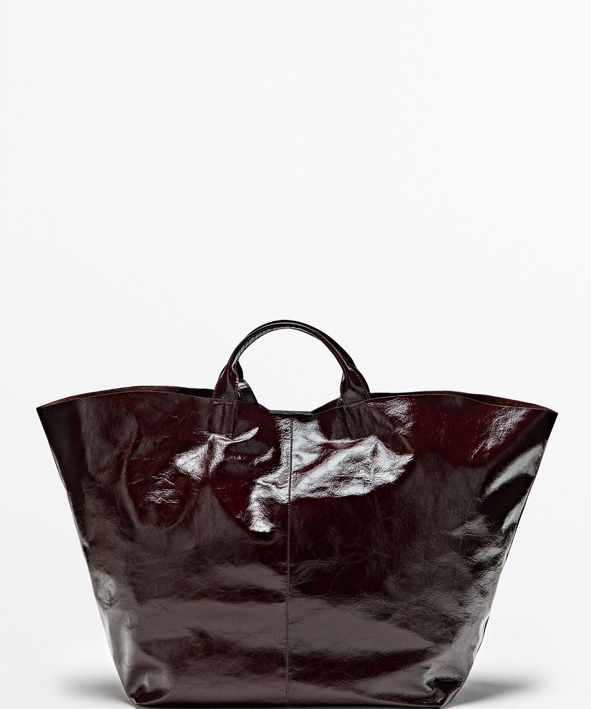 마시모두띠(MASSIMO DUTTI) 크랙 나파 레더 맥시 토트백