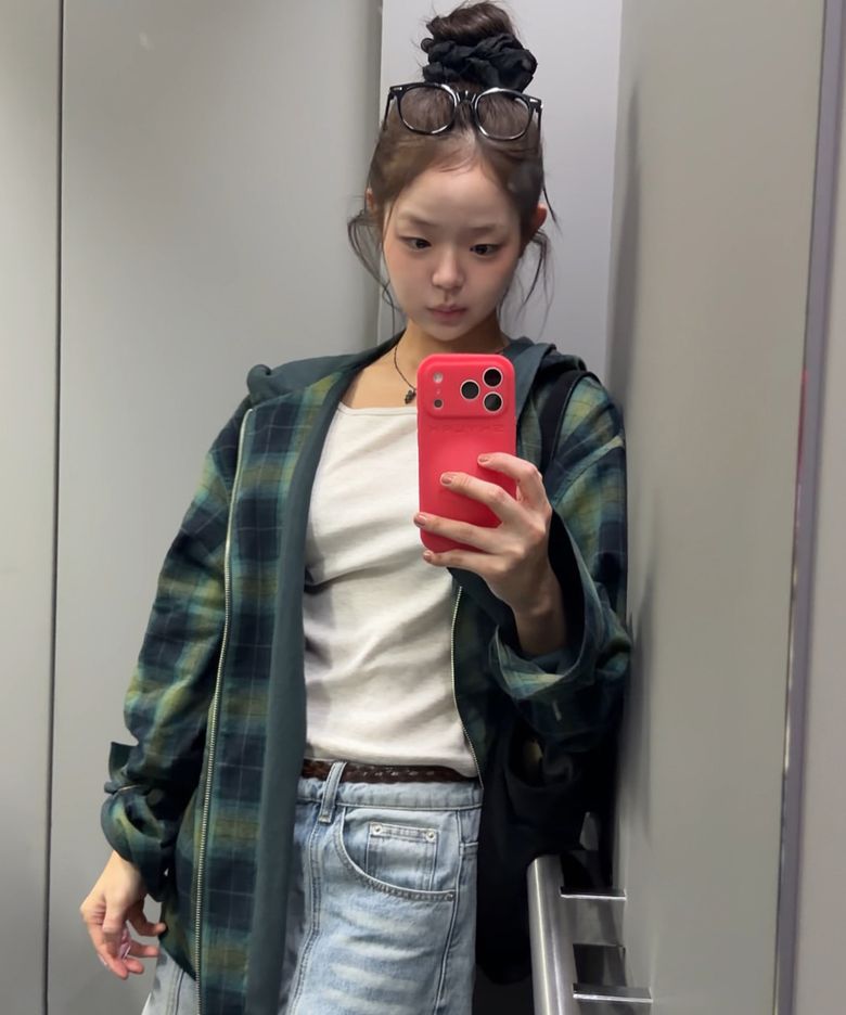 2PK CHECK HOODED JACKET (GREEN)