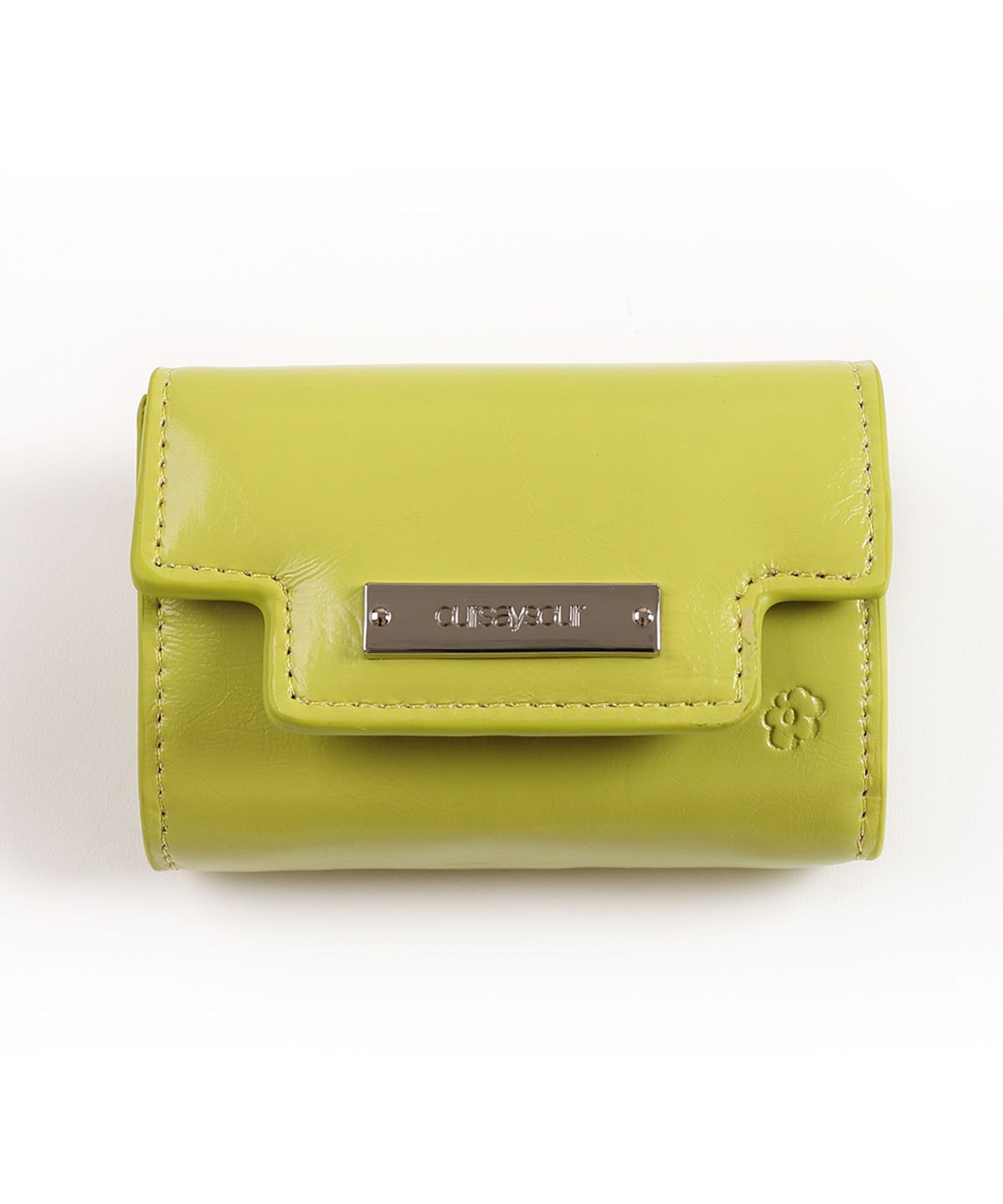 아워세이아워(OURSAYSOUR) SQUARE FLOWER CARD WALLET IN OLIVE