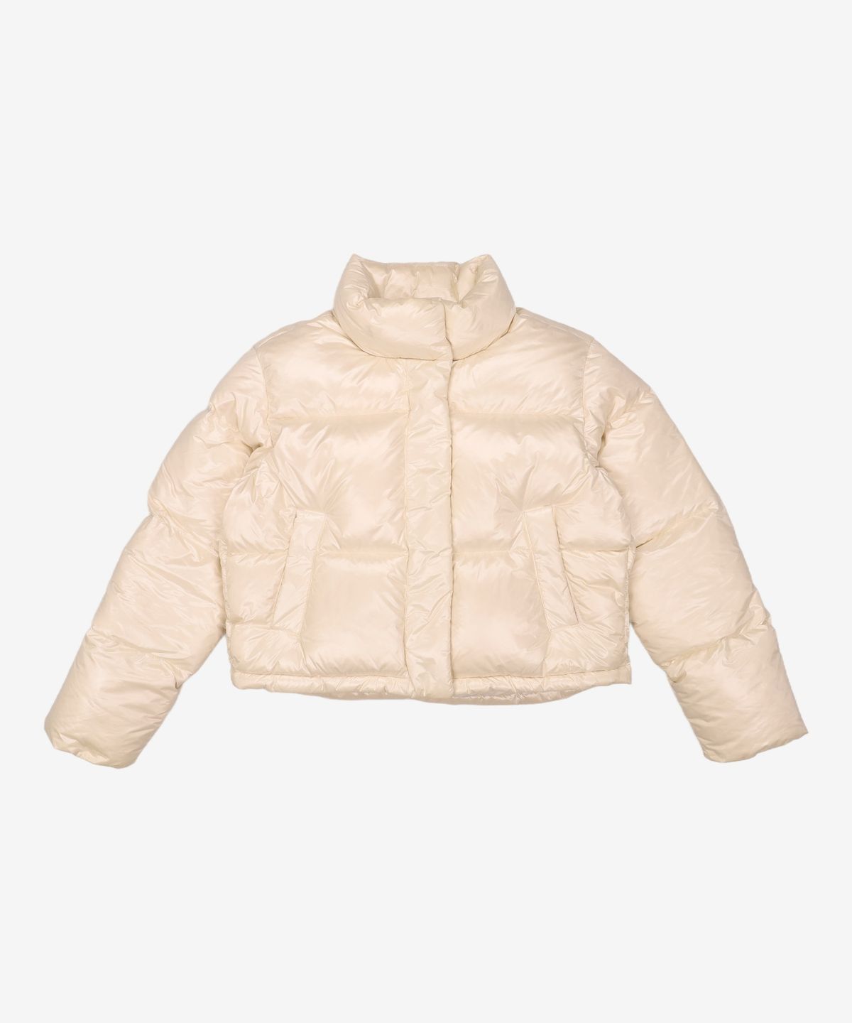 마리떼 프랑소와 저버(MARITHÉ + FRANҪOIS GIRBAUD) W GLOSSY DUCK DOWN CROP PUFFER ivory S