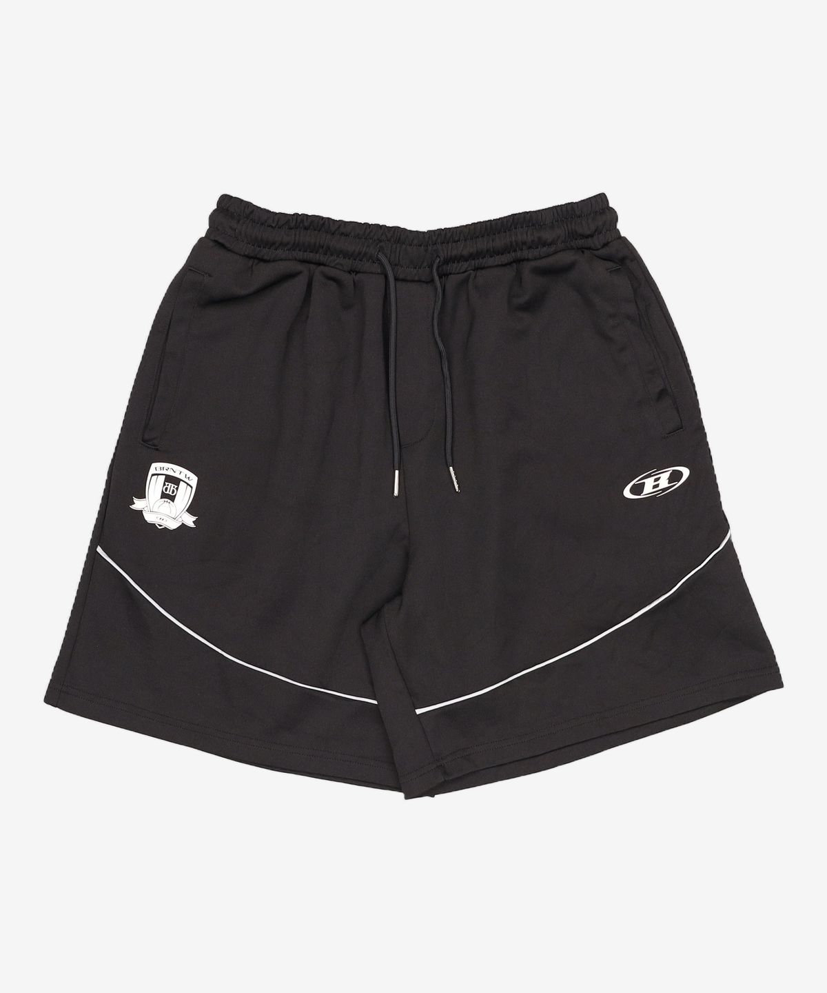 본투윈(BORN TO WIN) SILVER LINE JERSEY HALF PANTS SHORT VER [BLACK] 2