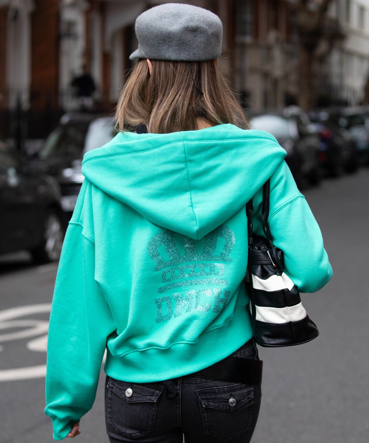디망쉬(dimanche) Crown Logo Hoodie (green)