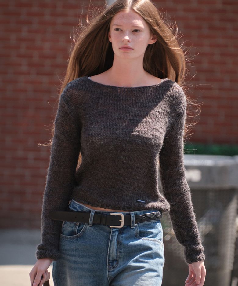 Halen Alpaca Boat Knit - Charcoal