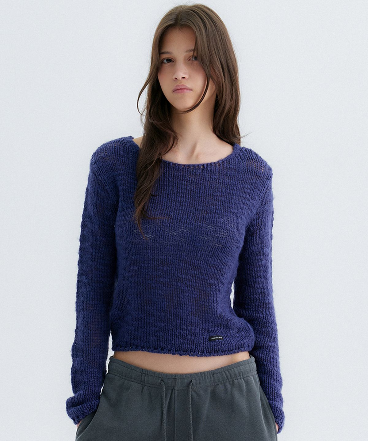 썸웨어버터(SOMEWHEREBUTTER) Halen Alpaca Boat Knit - Vintage Blue