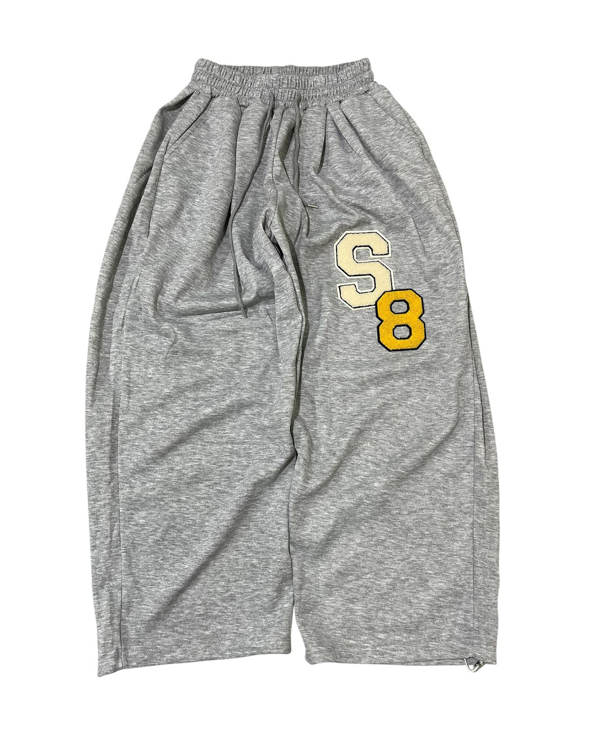 스케이터락(SK8ER ROCK) S8 Block Wide Track Pants (Melange gray)