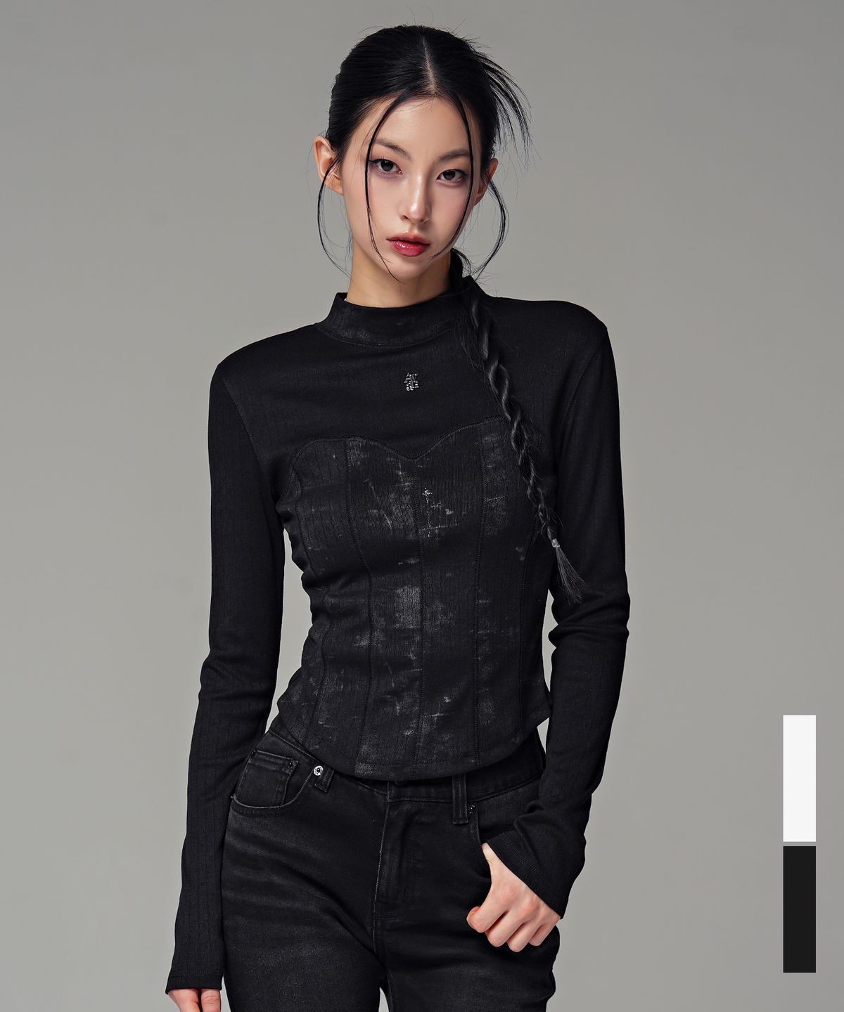 어반드레스(AVANDRESS) 레이아 포그 코르셋 롱 슬리브_2COL