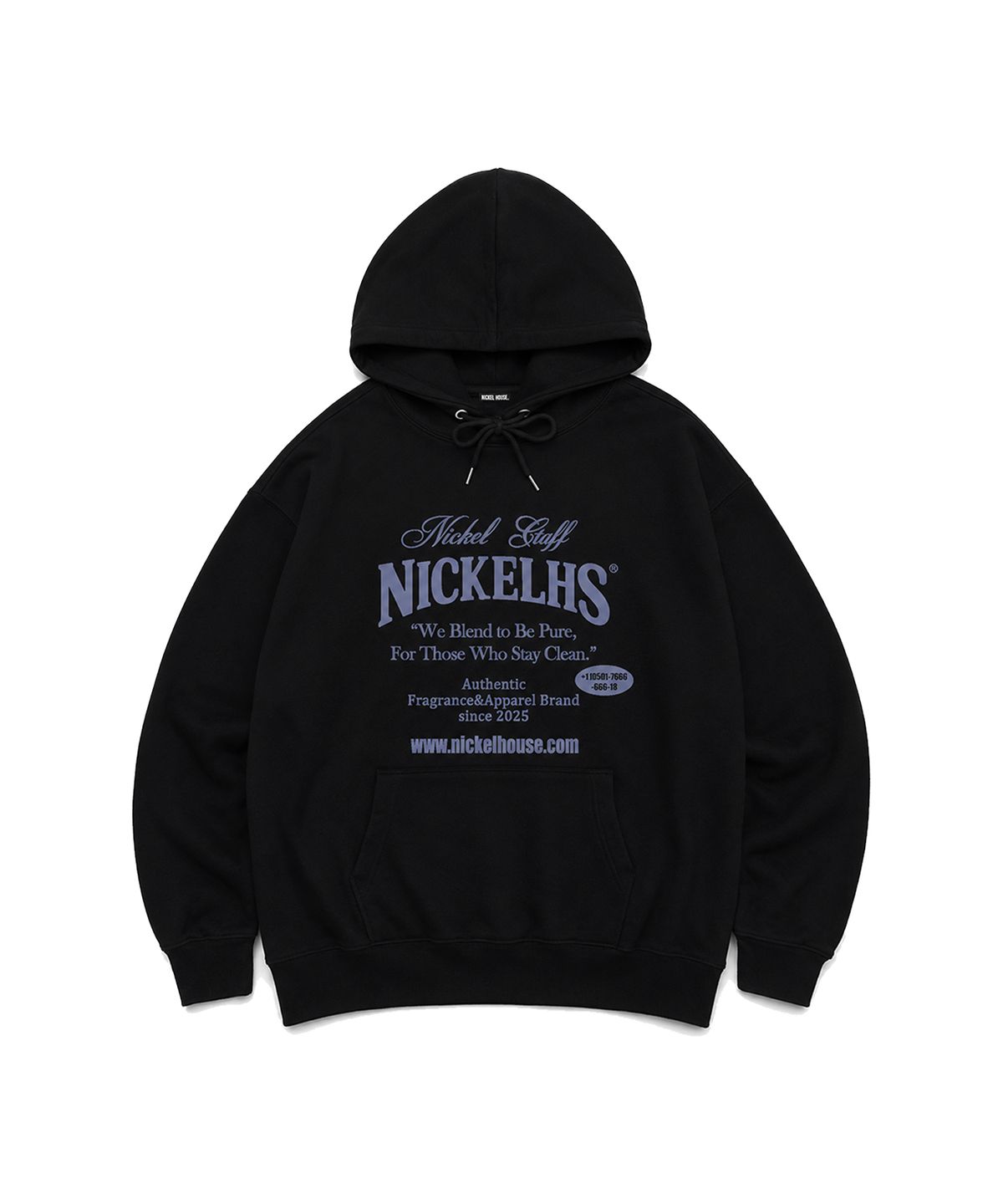 닉켈하우스(NICKEL HOUSE) 닉켈 스태프 후드티 블랙
