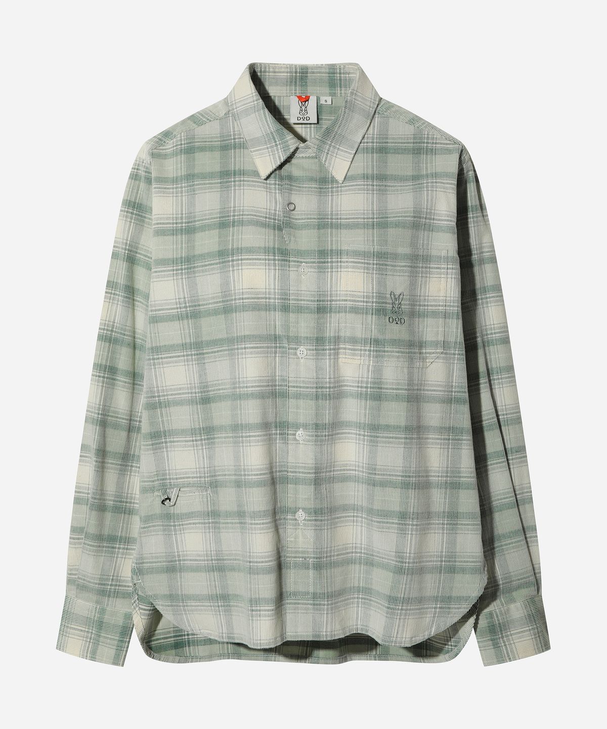 디오디(DOD) 코듀로이 체크 셔츠(MINT GREEN)