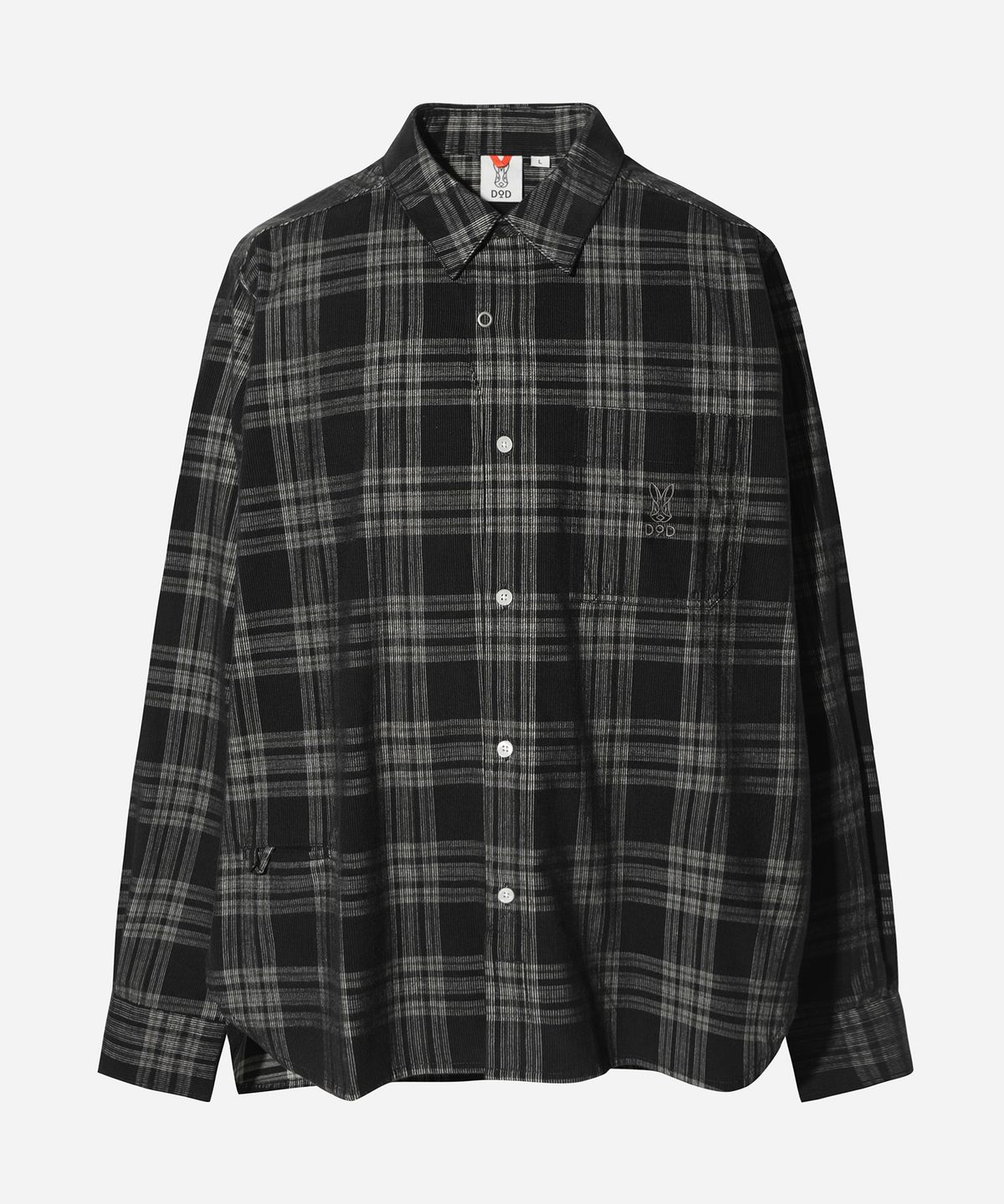 디오디(DOD) 코듀로이 체크 셔츠(BLACK)