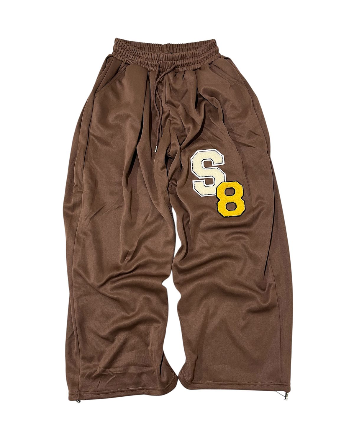 스케이터락(SK8ER ROCK) S8 Block Wide Track Pants (Brown)