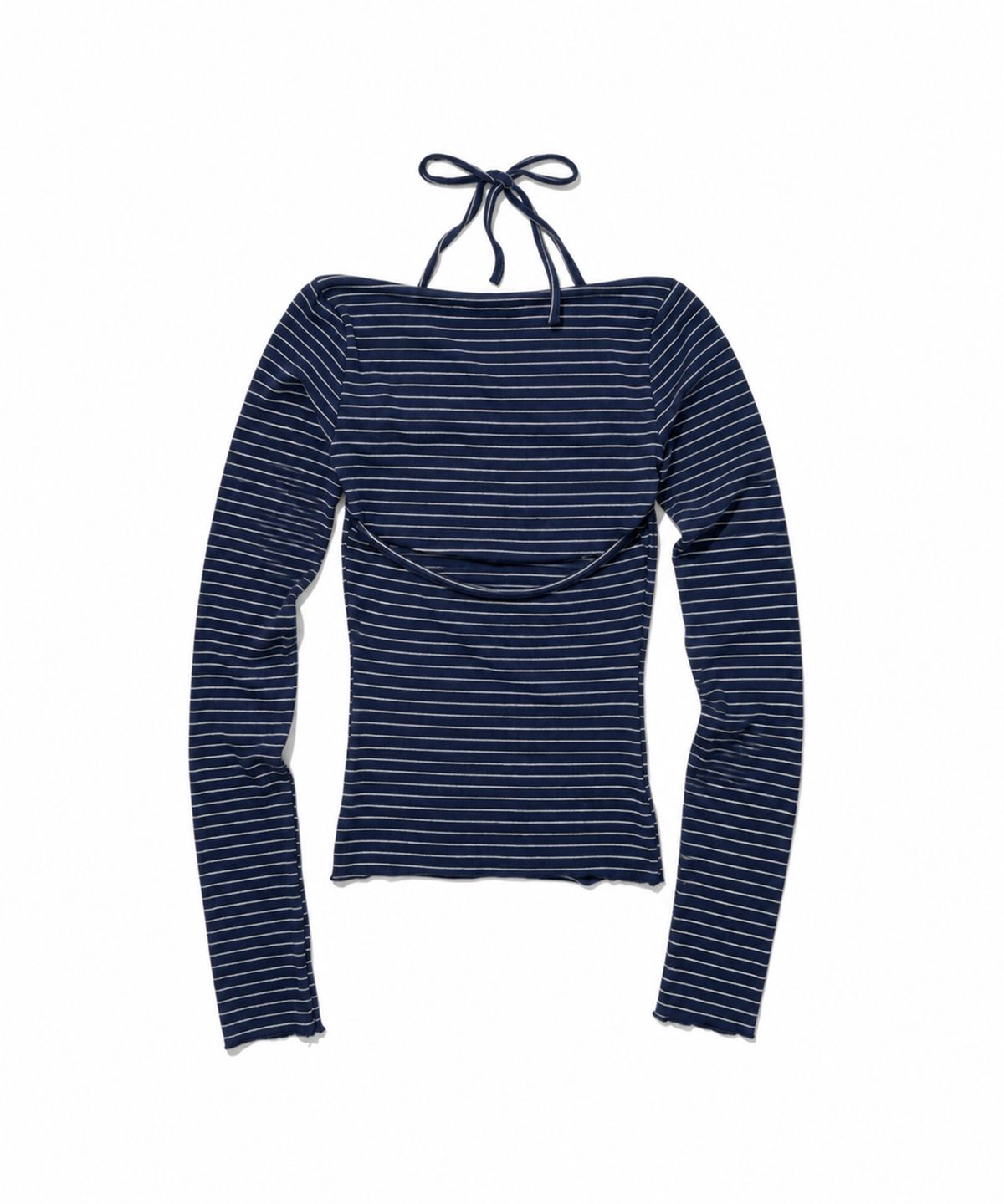 모아(MOAA) Stripe Halter Bolero Set (NAVY)