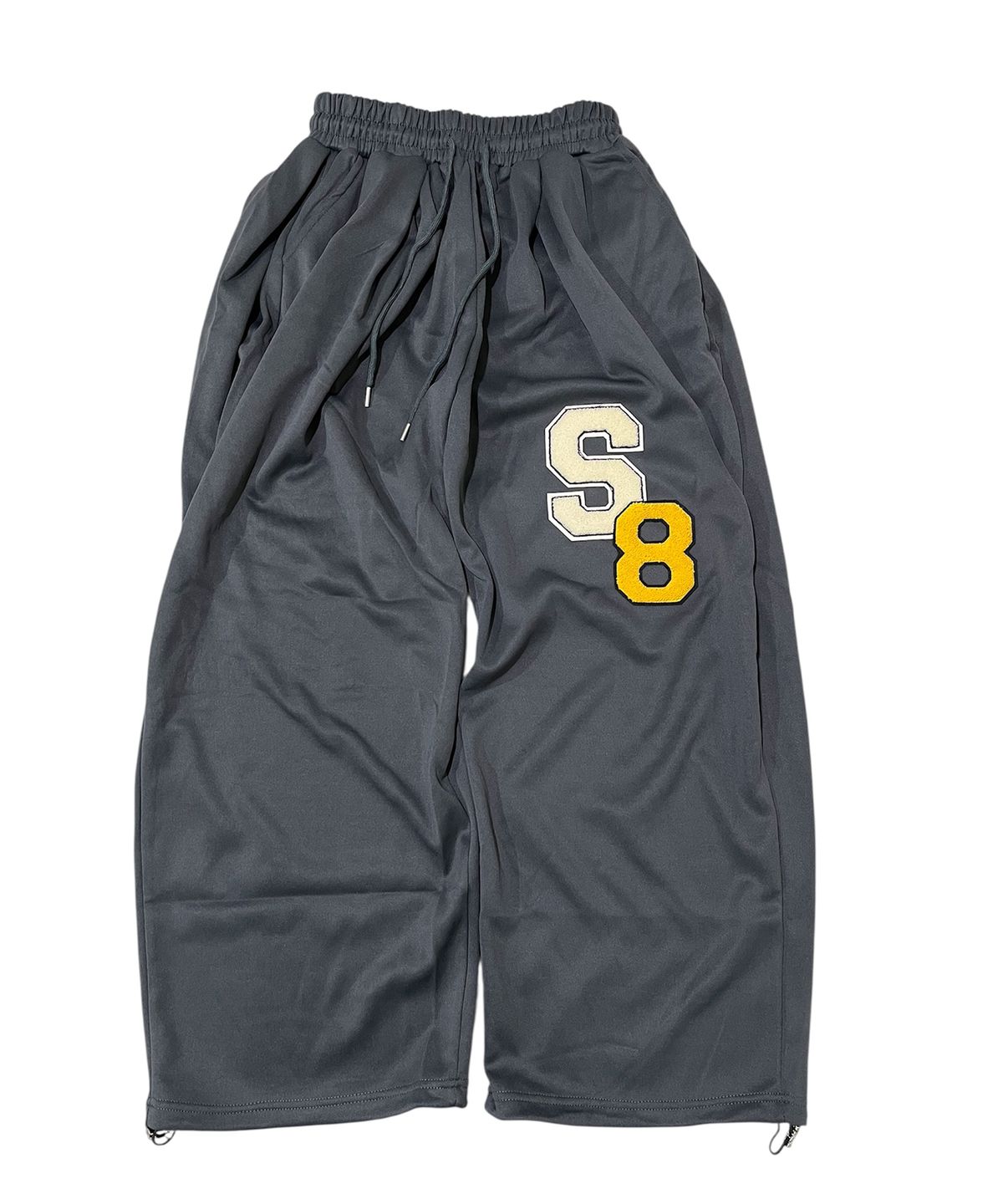 스케이터락(SK8ER ROCK) S8 Block Wide Track Pants (Dark gray)