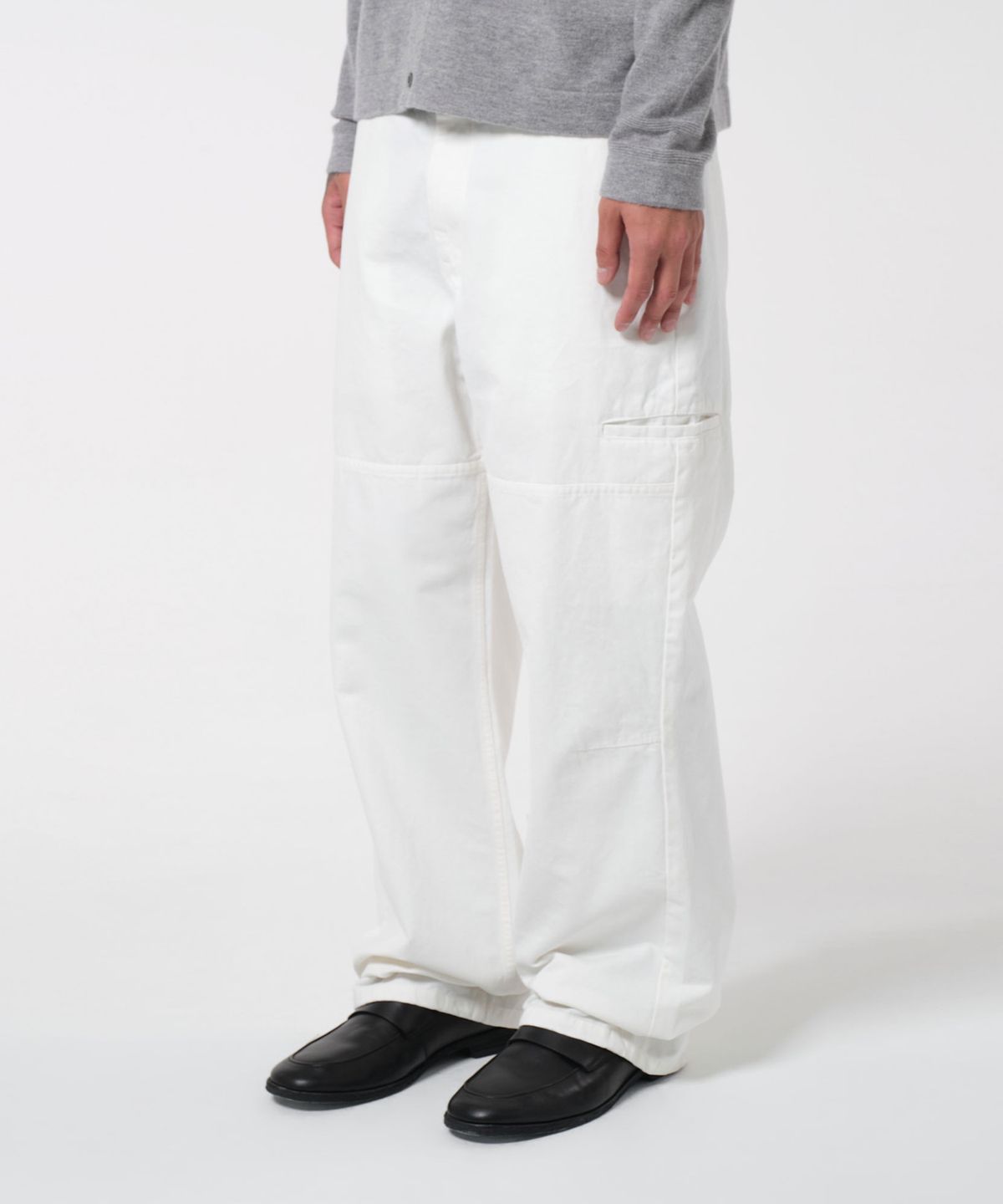 다이브인(DIVEIN) [DIVEIN X PINOKI] WASHED REGULAR COTTON PANTS (WHITE)
