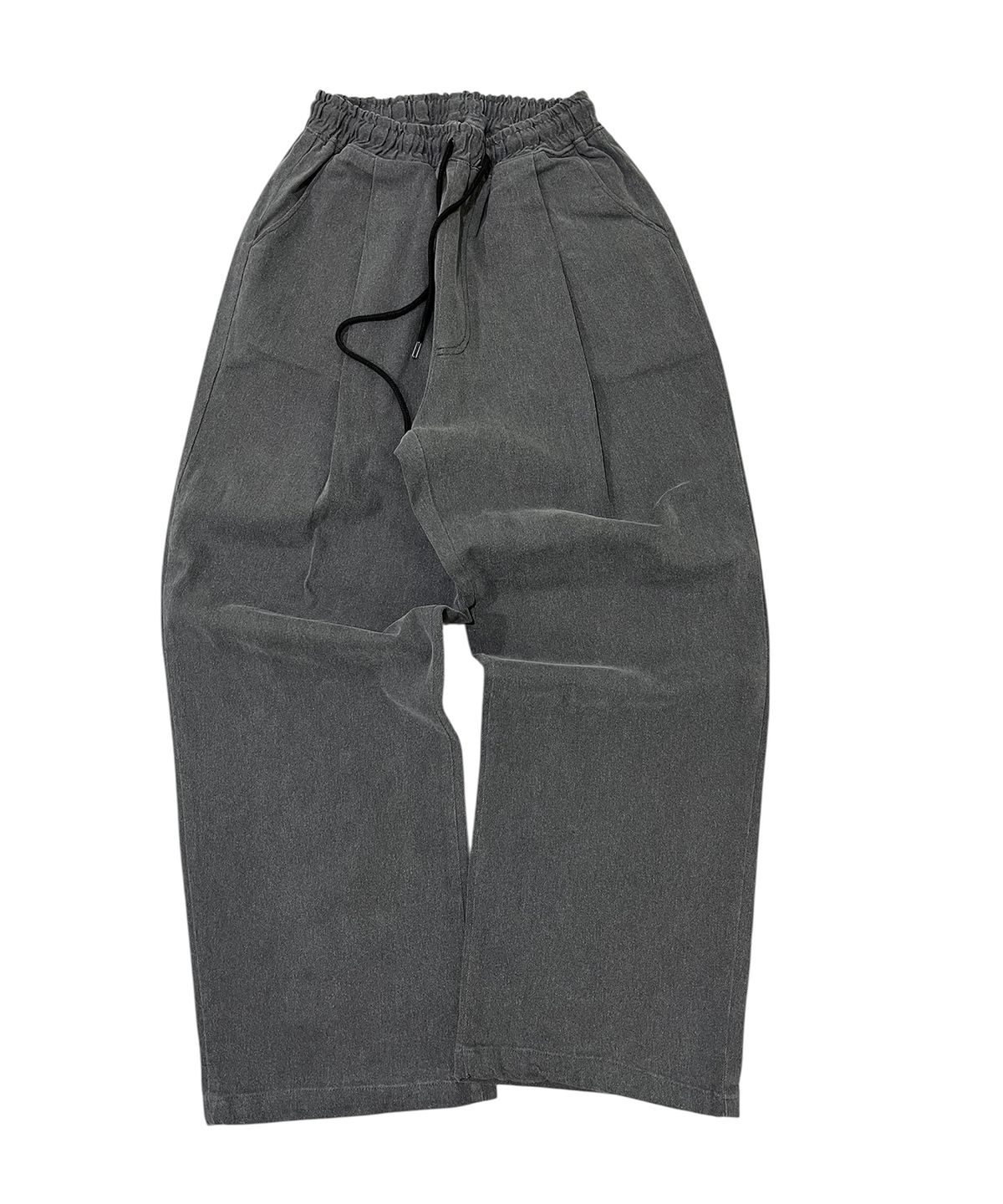 스케이터락(SK8ER ROCK) One Tuck Cotton Wide Pants (Dark gray)