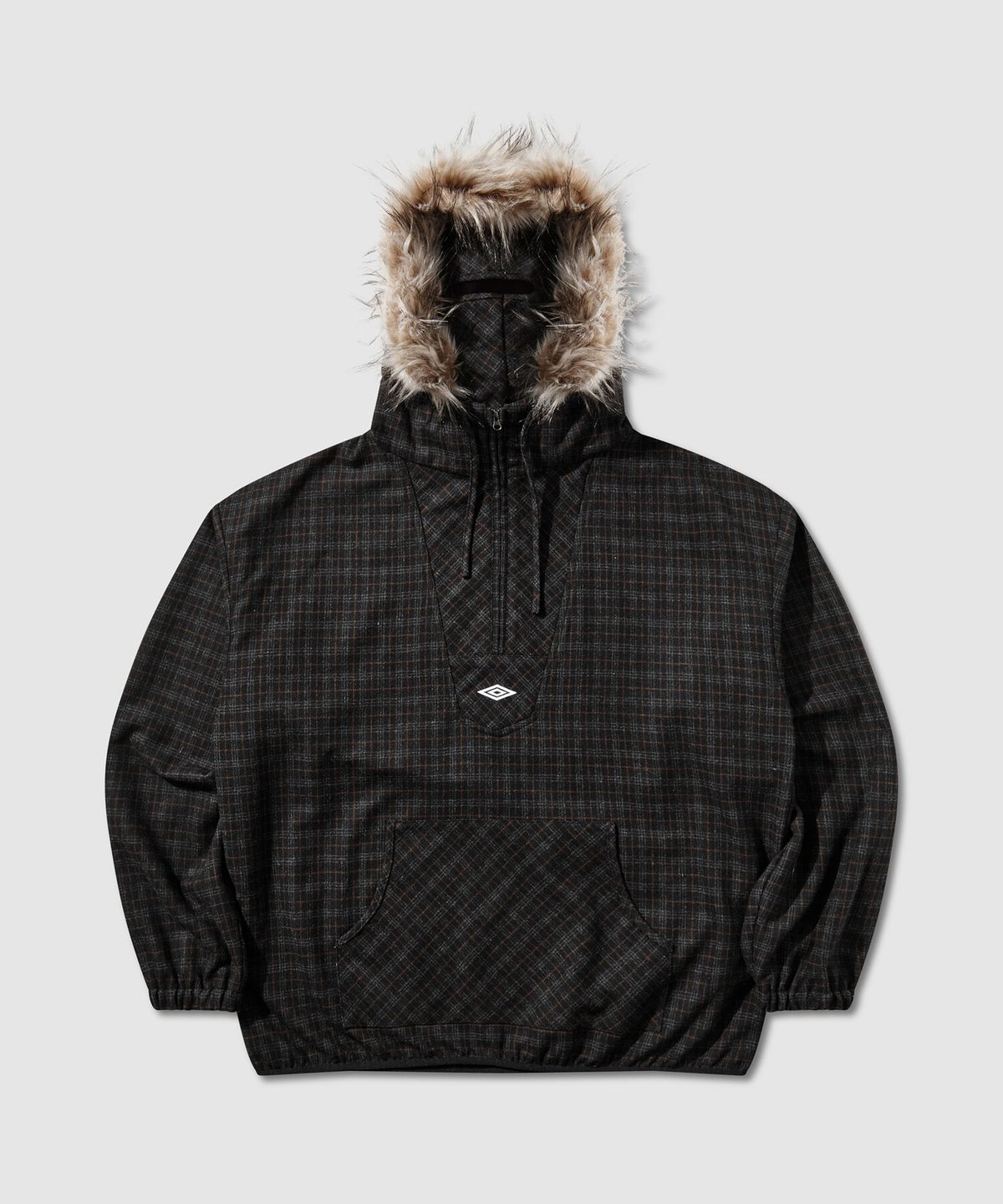 엄브로(UMBRO) [UMB X SLAM JAM] 플란넬 퍼 아노락 브라운 UR311OWT91