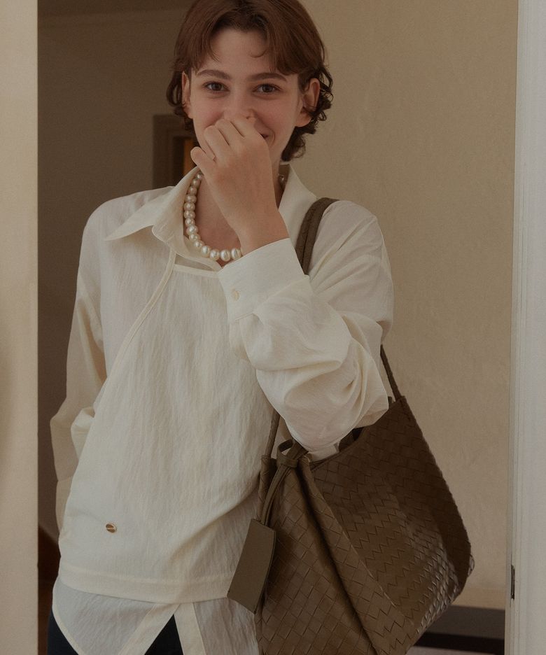 ANC WEAVING MESH STRING BAG_OLIVE