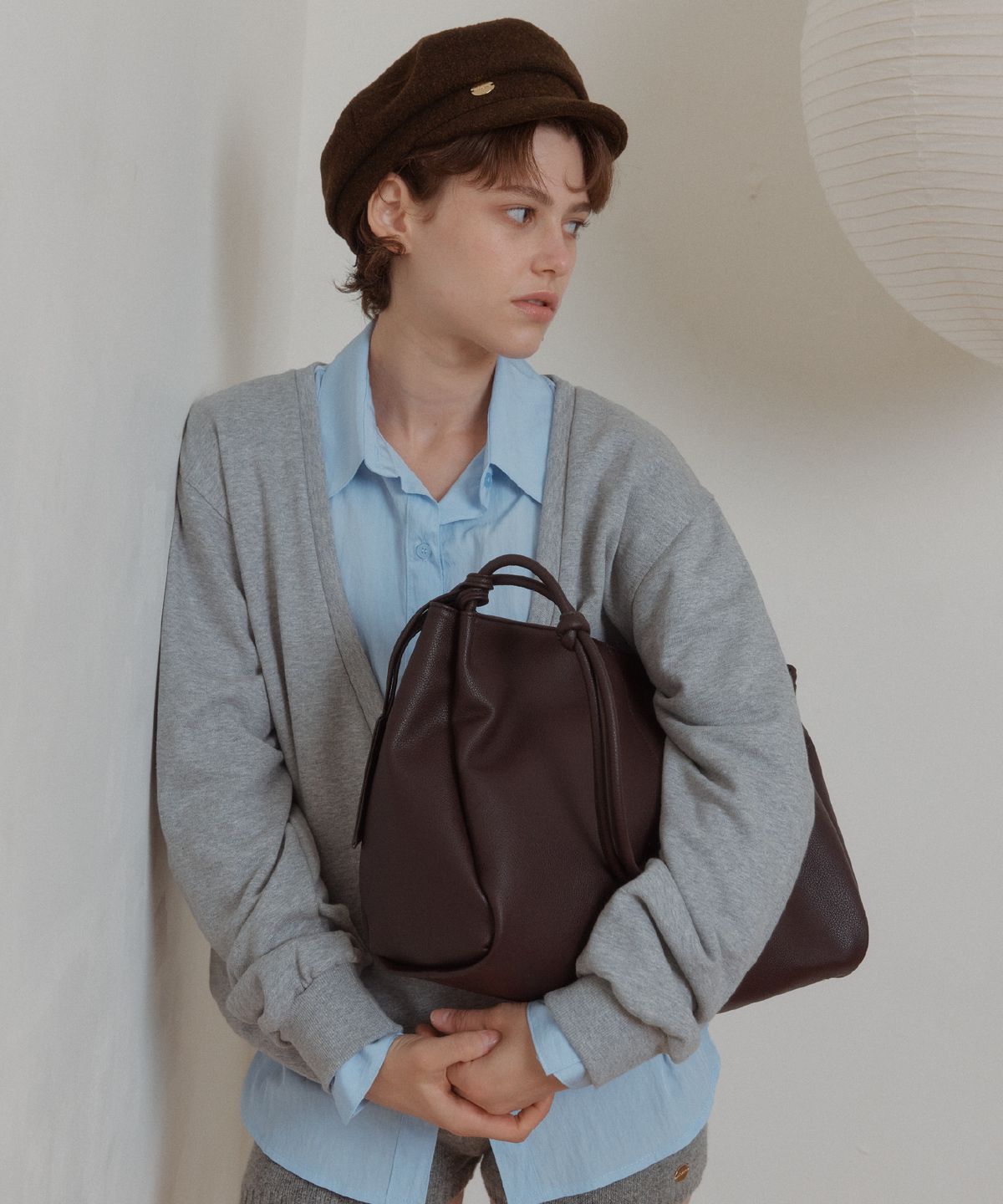 아노에틱(ANOETIC) ANC SOFT STRING BAG_BROWN
