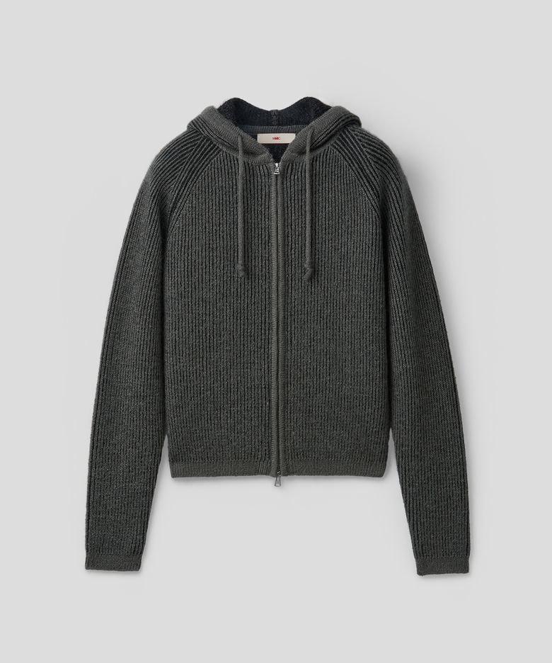 CLOUD KNIT HOODIE (KHAKI)