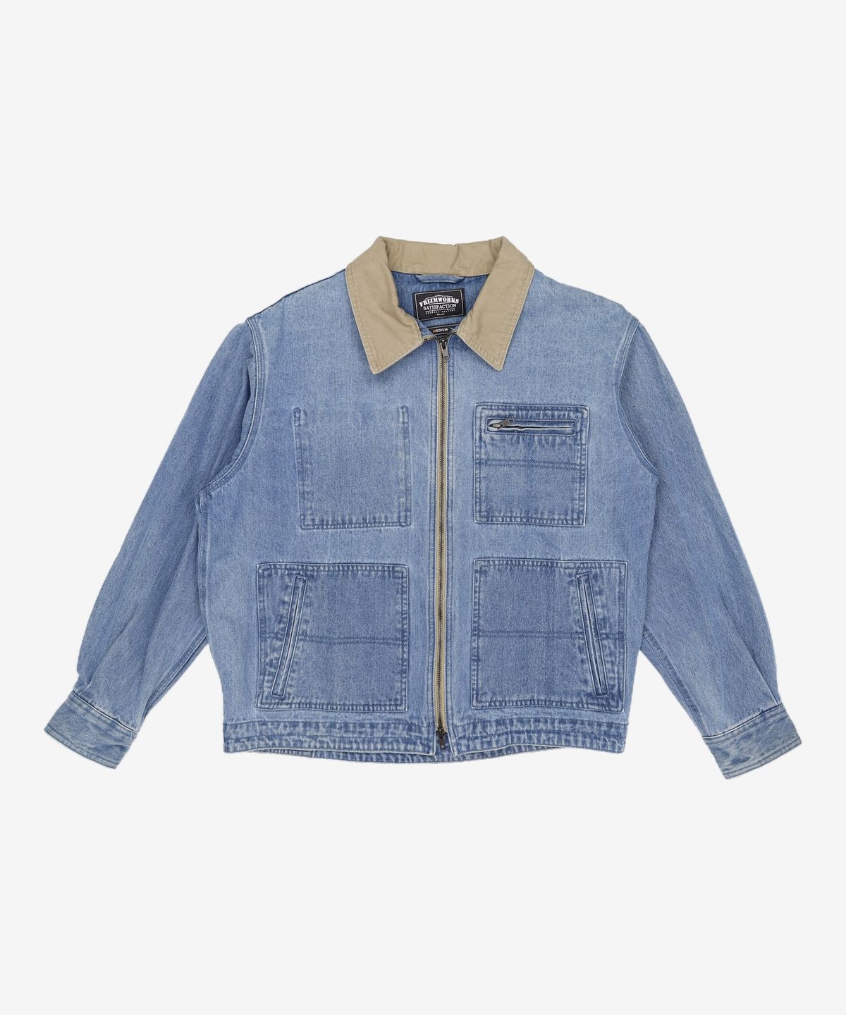 프리즘웍스(FRIZMWORKS) DENIM ZIP UP WORK JACKET _ LIGHT BLUE M