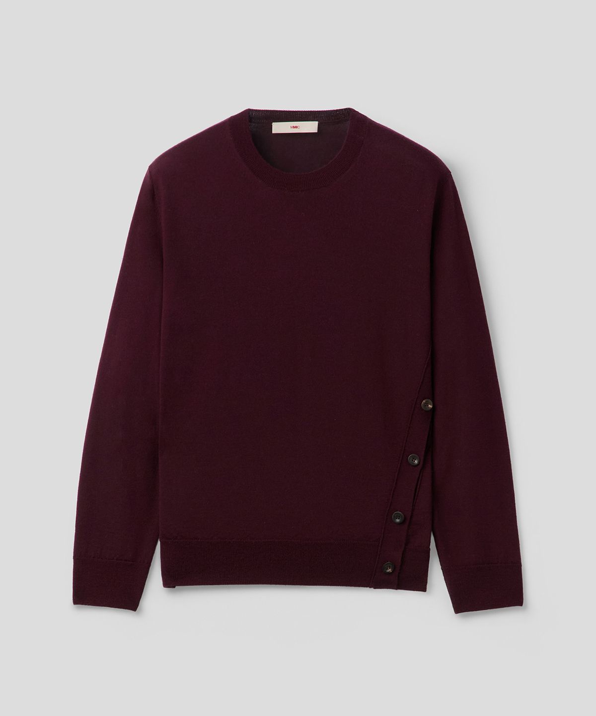 엠엠아이씨(MMIC) OBLIQUE SIDE KNIT (WINE)