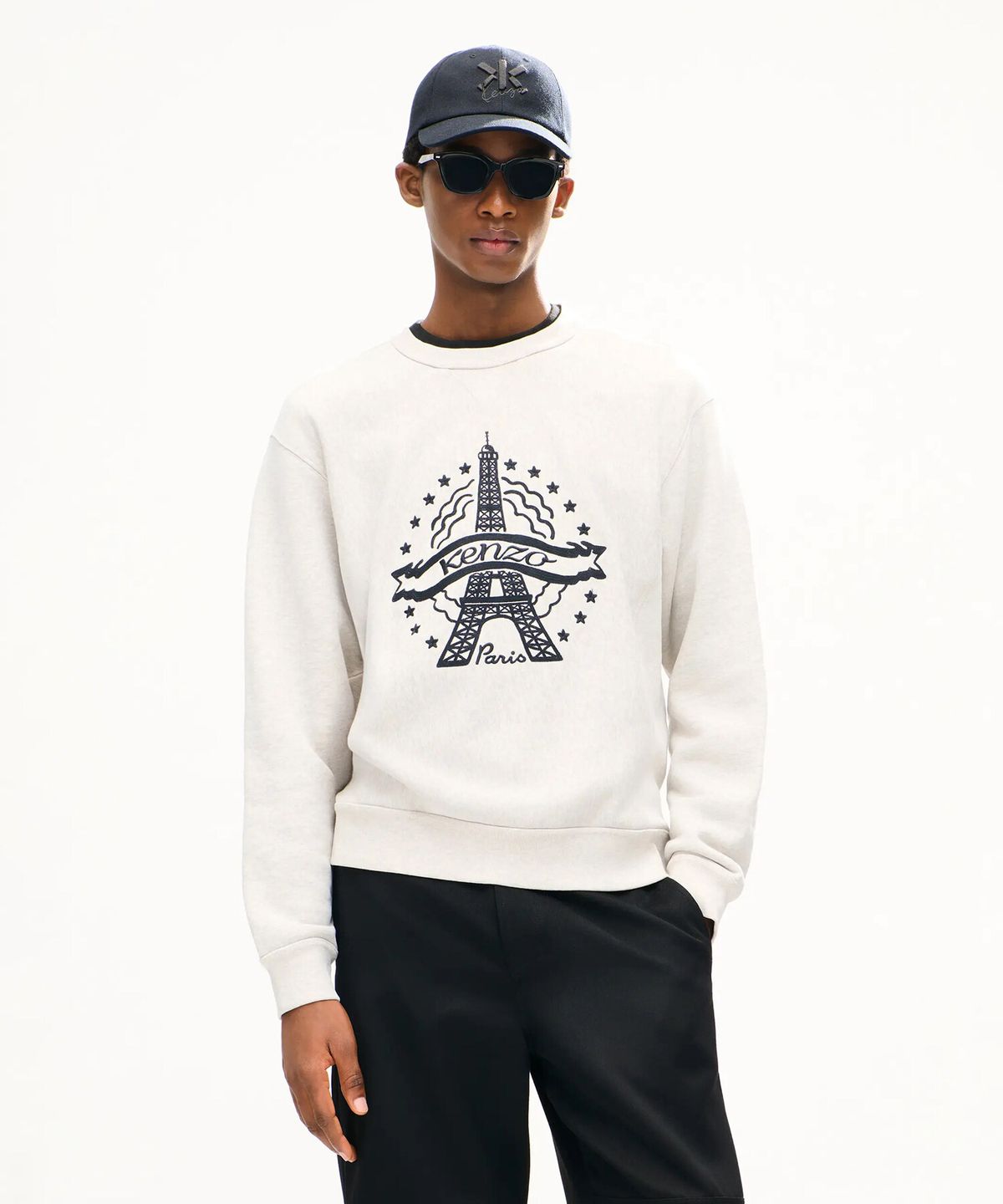 겐조(KENZO) 남성 에펠 타워 디자인 클래식 스웻셔츠_K266AMWE01LGX