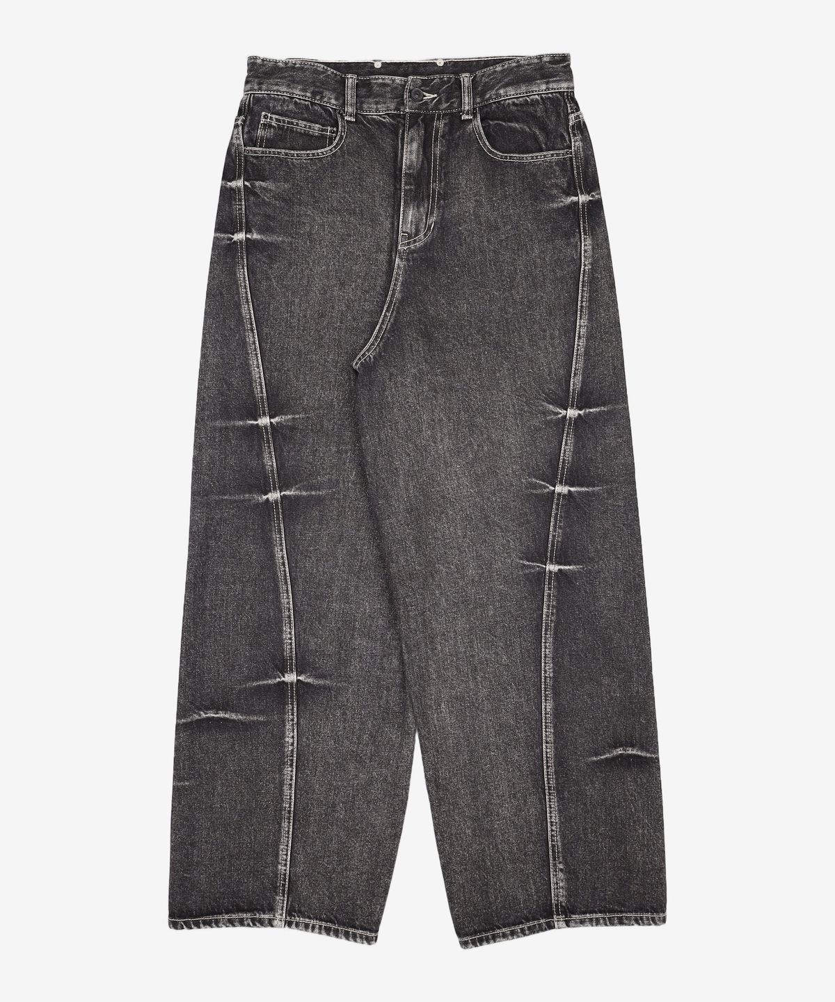 메종미네드(MAISON MINED) PINCH WIND DENIM PANTS BLACK 46