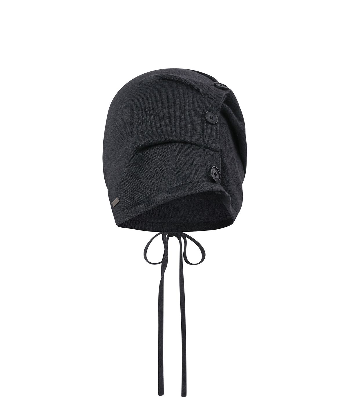 미세키서울(MISEKI SEOUL) Cowl shirring string beanie CHARCOAL