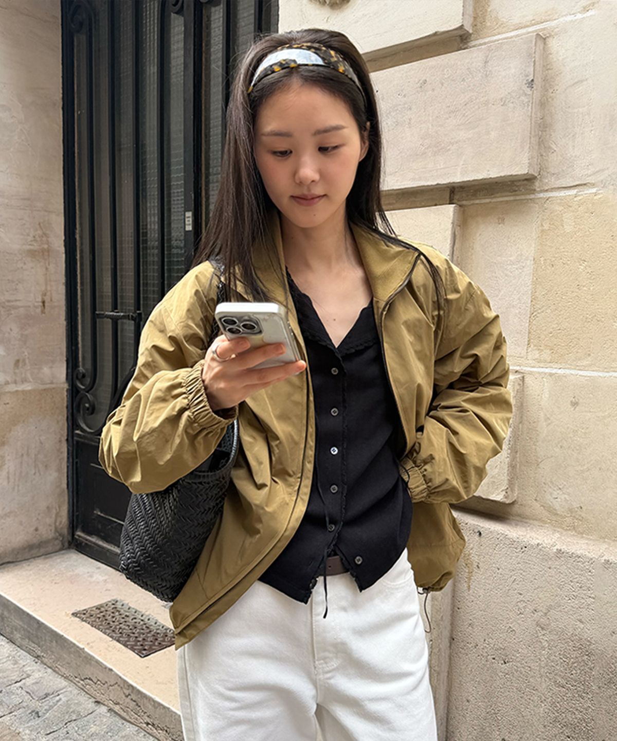 호와스(HOWUS) AUTUMN DRIVE WINDBREAKER (CAMEL OLIVE)