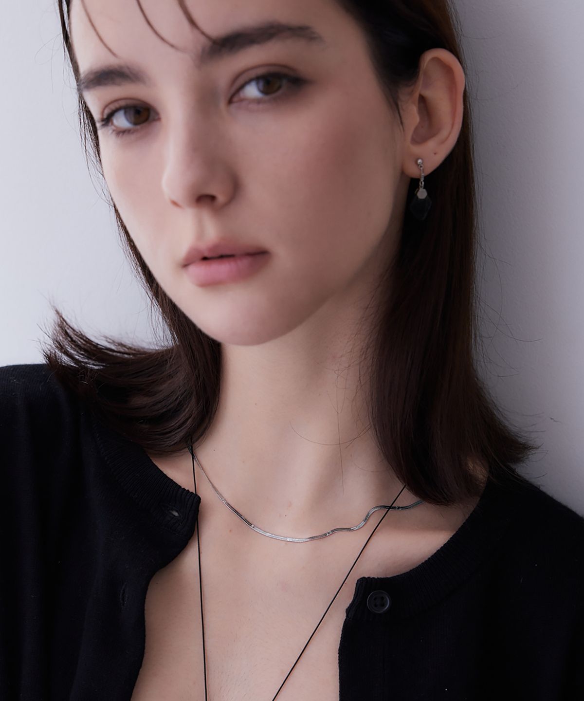 링거피스(LINGER PIECE) Slim snake chain necklace