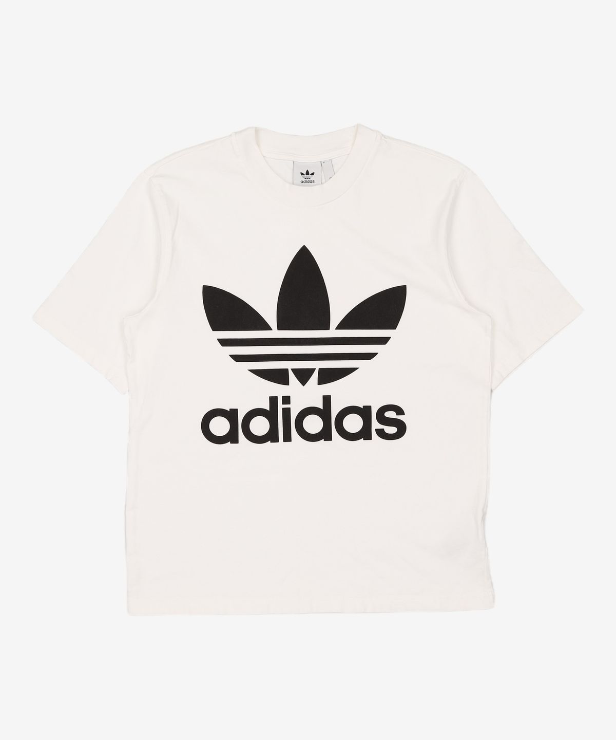 아디다스(ADIDAS) 오버사이즈 트레포일 티셔츠 - 화이트 / CW1212 XS
