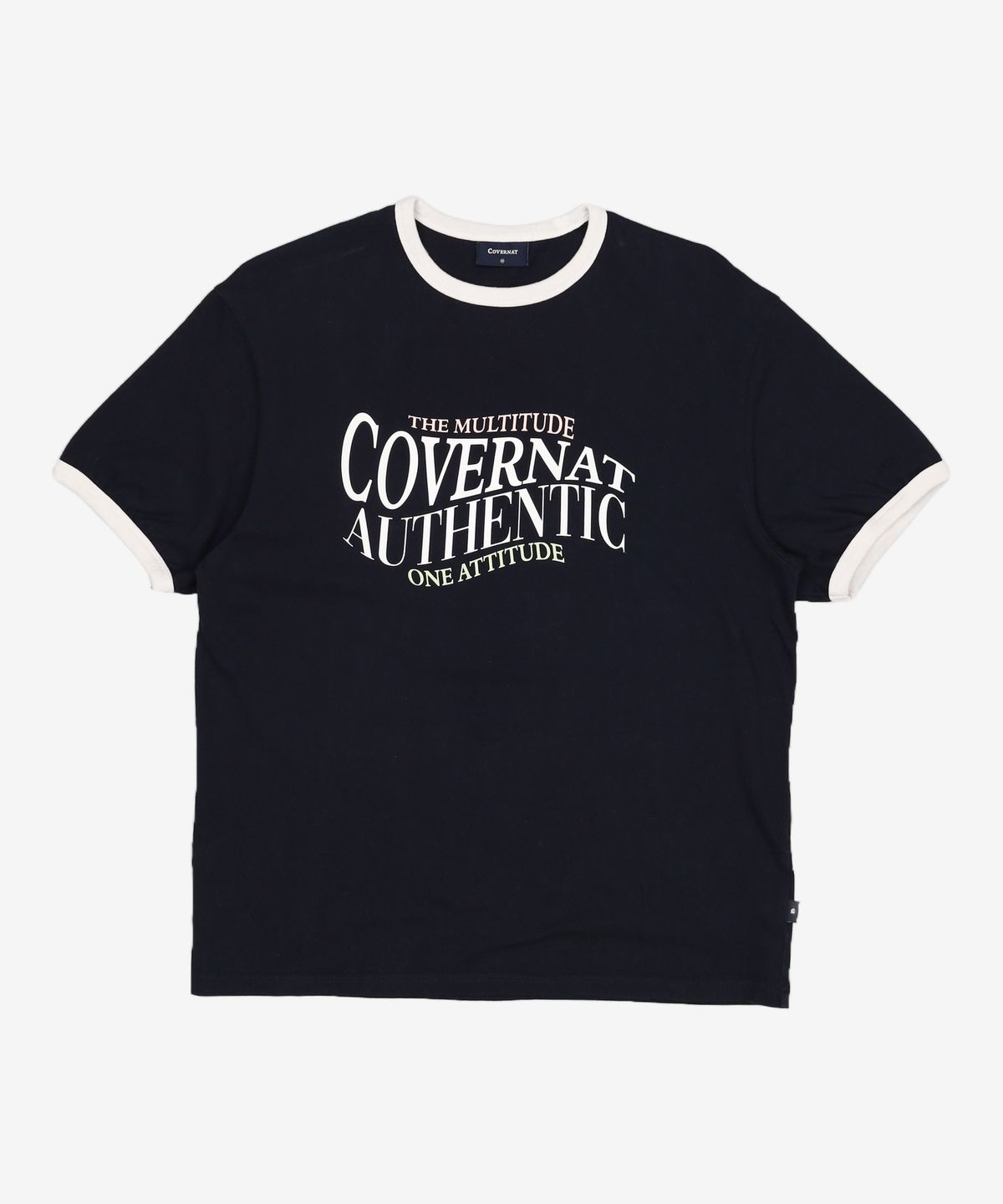 커버낫(COVERNAT) 타이포 그래픽 링거 티셔츠 Dark Navy M