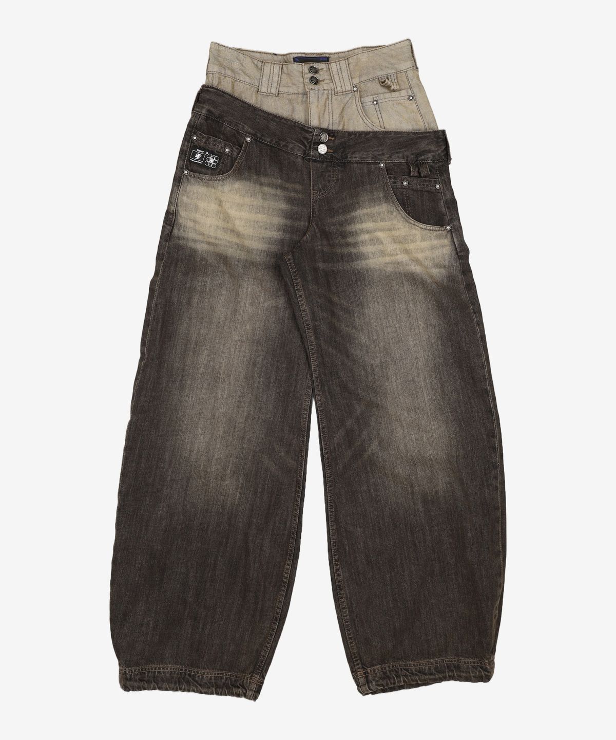 오퍼스 0012(OPUS 0012) Op. 09 DUAL OBLIQUE DENIM PANTS B/BLACK S