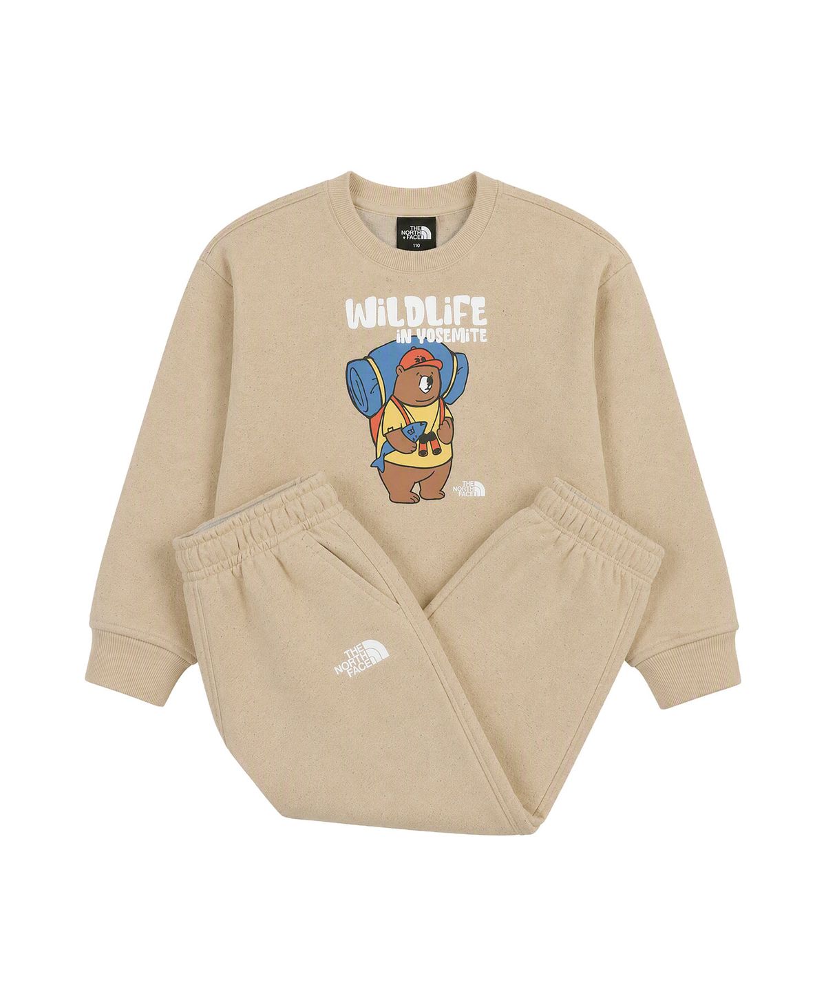 노스페이스 키즈(THE NORTH FACE KIDS) 키즈 애니-메이트 셋업 NM5MS56T_BEI