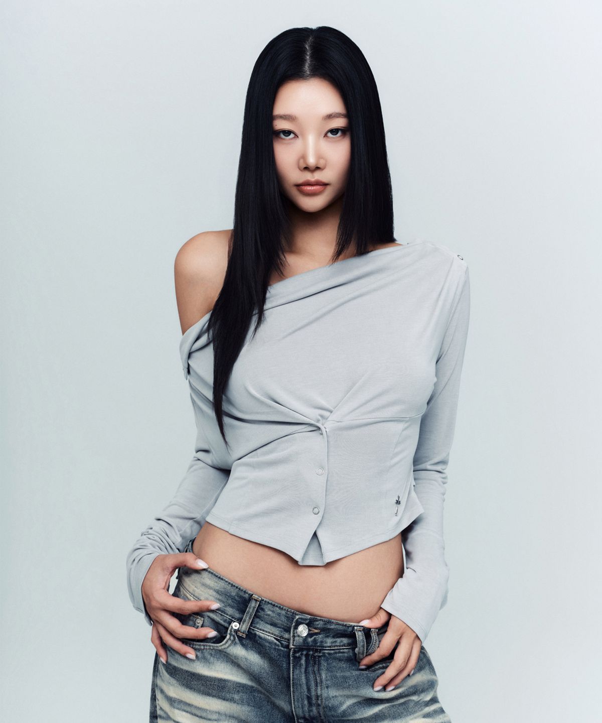 2000아카이브스(2000ARCHIVES) ECRU COWL TOP (GREY)