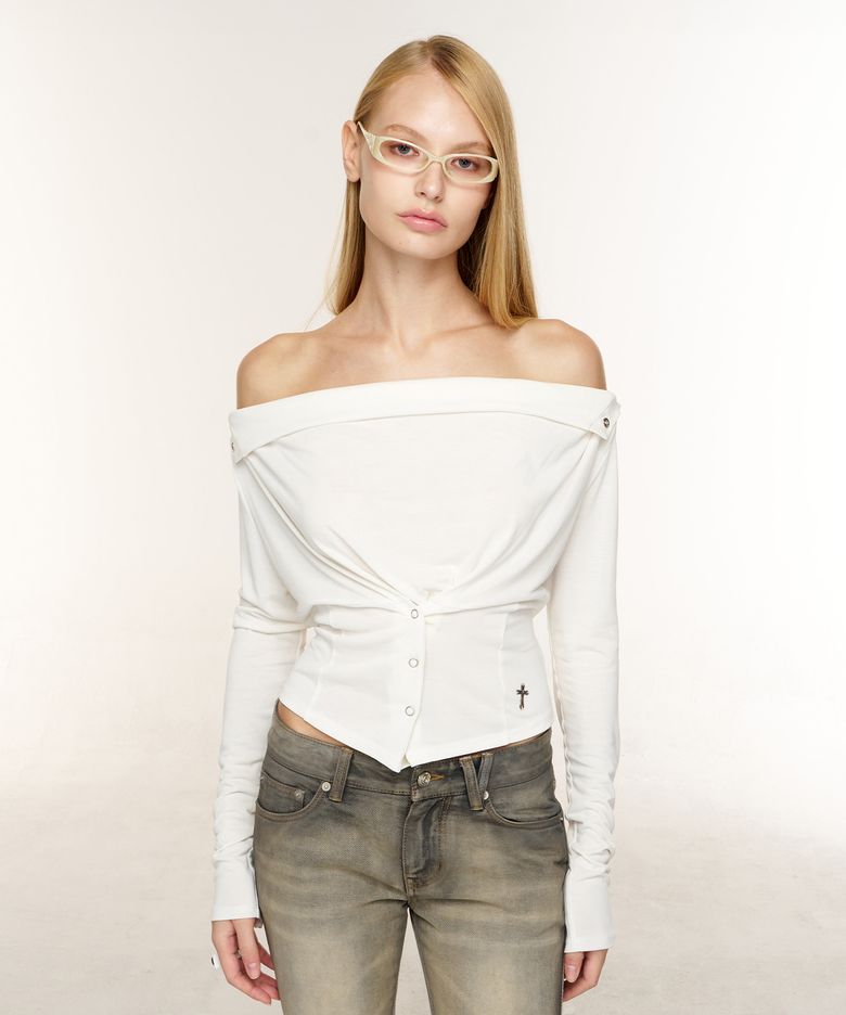 ECRU COWL TOP (IVORY)