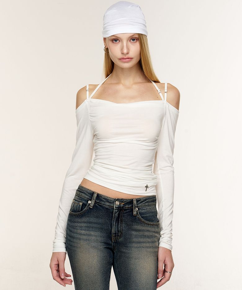 VELA OFF-SHOULDER TOP (WHITE)