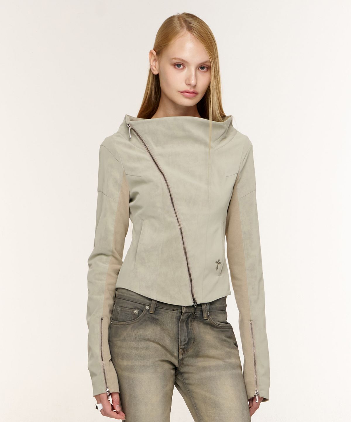2000아카이브스(2000ARCHIVES) KAEL DRAPED JACKET V2 (BEIGE)