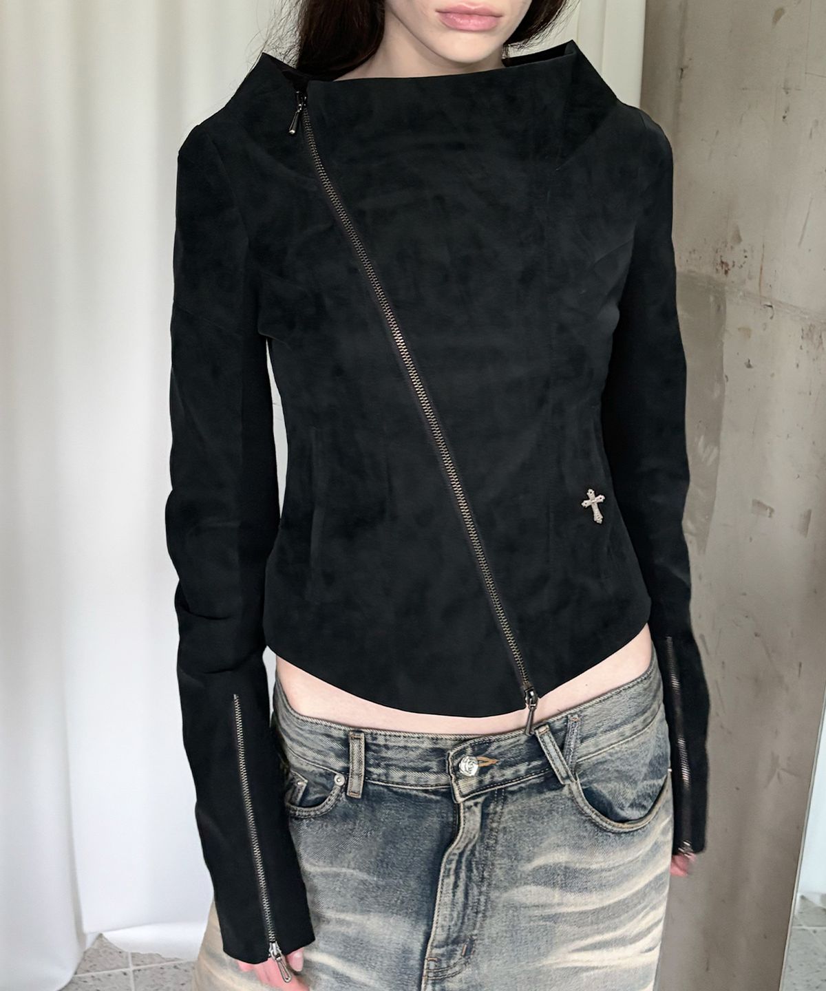 2000아카이브스(2000ARCHIVES) KAEL DRAPED JACKET V2 (BLACK)