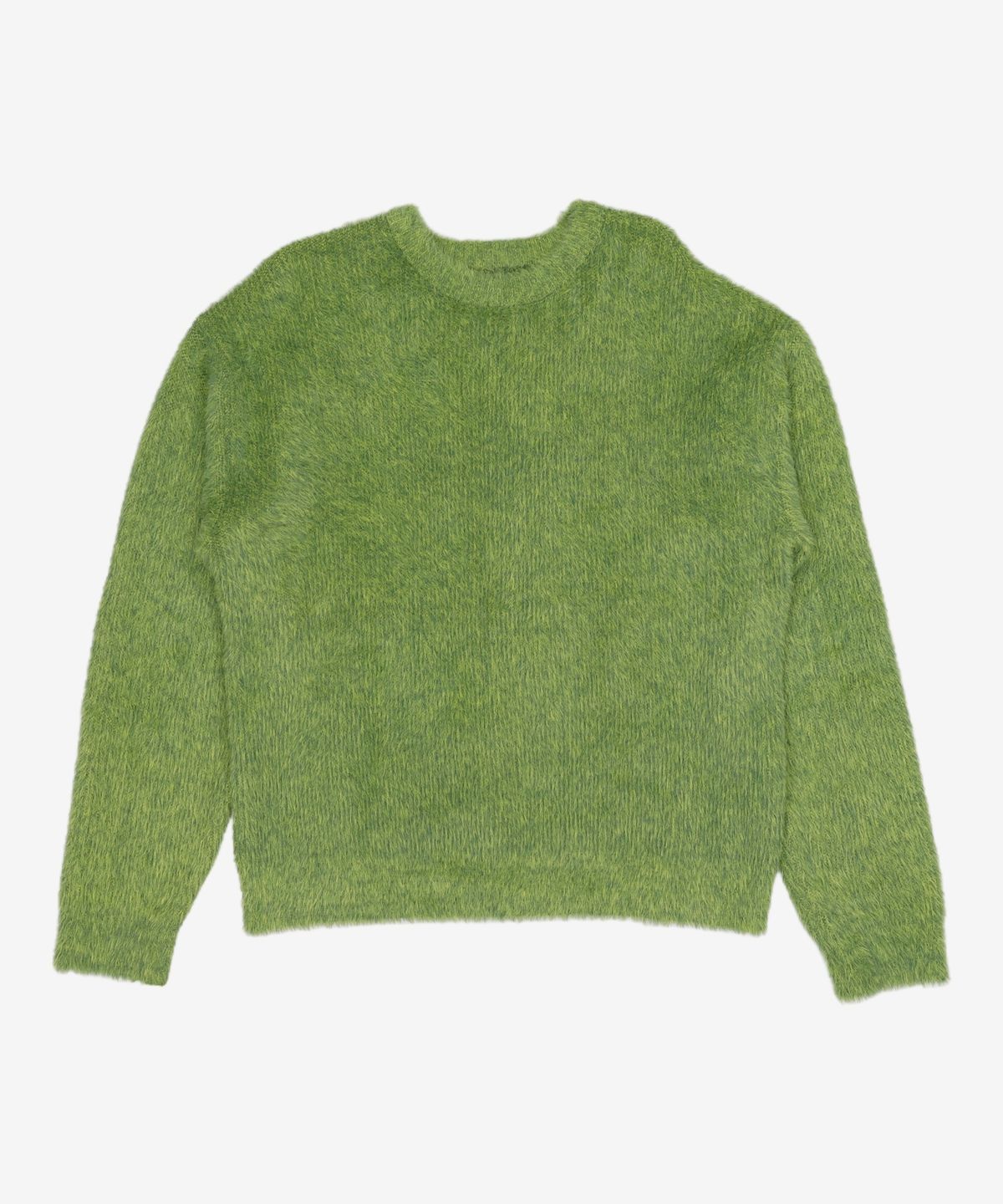 노매뉴얼(NOMANUAL) CROPPED HAIRY KNIT - GRASS GREEN 100
