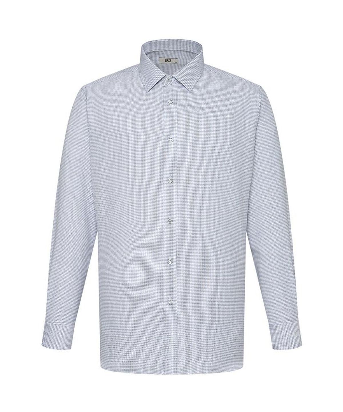 닥스셔츠(DAKS SHIRTS) 노케어 울혼방 마이크로패턴셔츠 레귤러핏 블루_DMW1SHDL121B1
