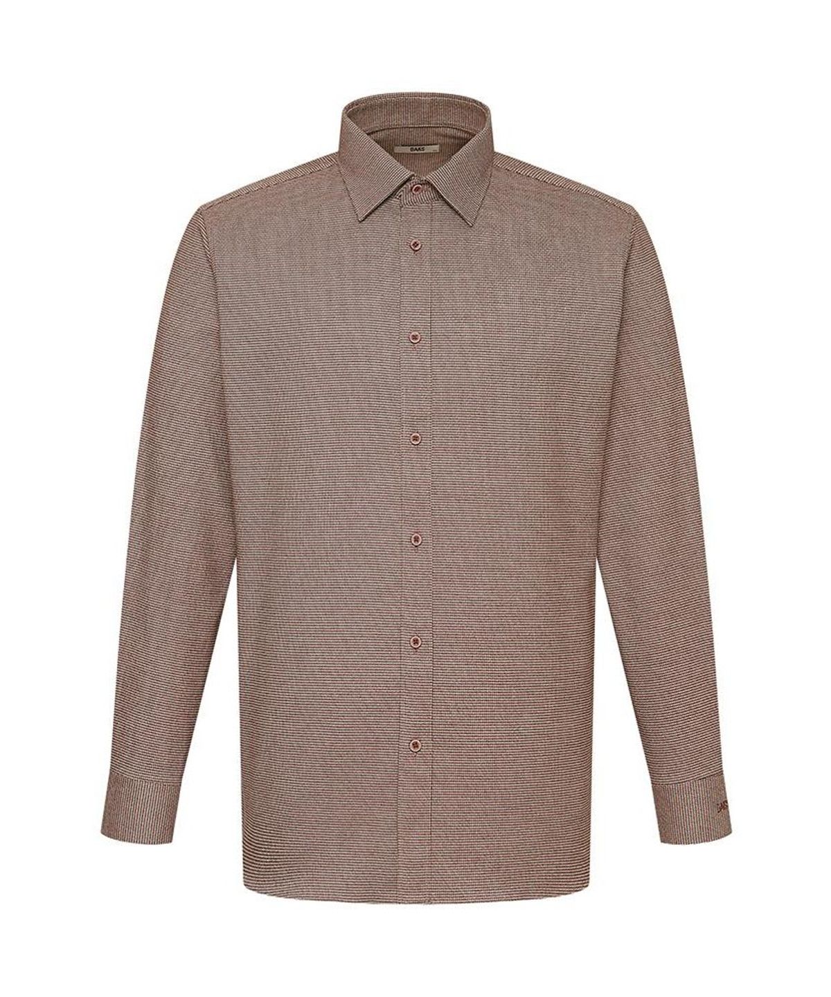 닥스셔츠(DAKS SHIRTS) 노케어 폴리혼방 마이크로패턴셔츠 레귤러핏 브라운_DMW1SHDL122W1