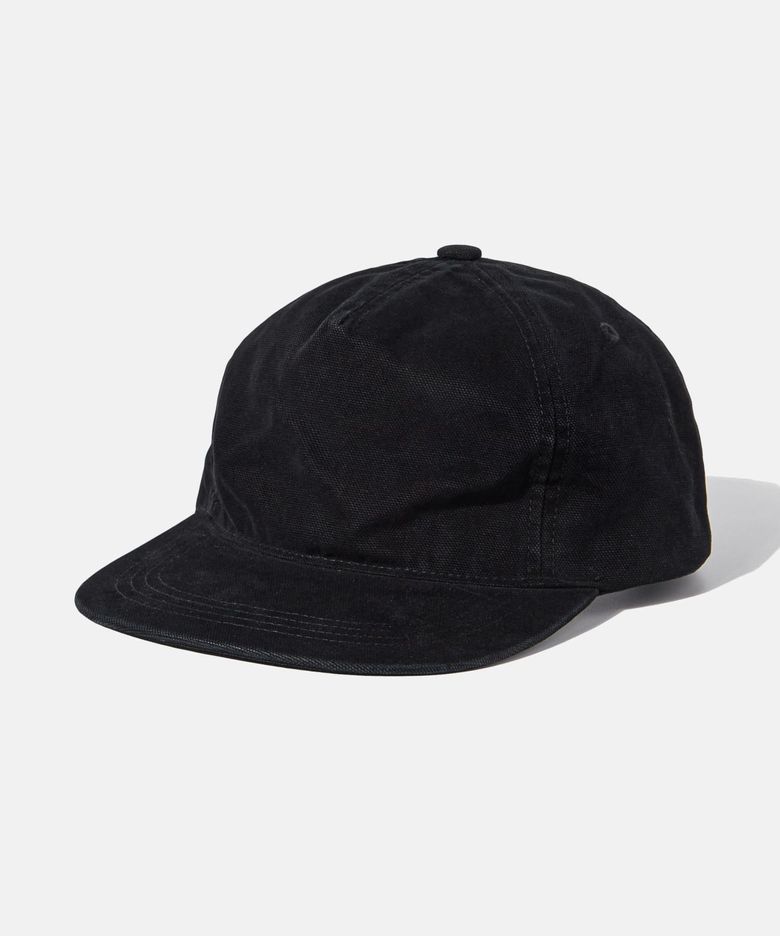 Washed Canvas 5Panel Cap Black