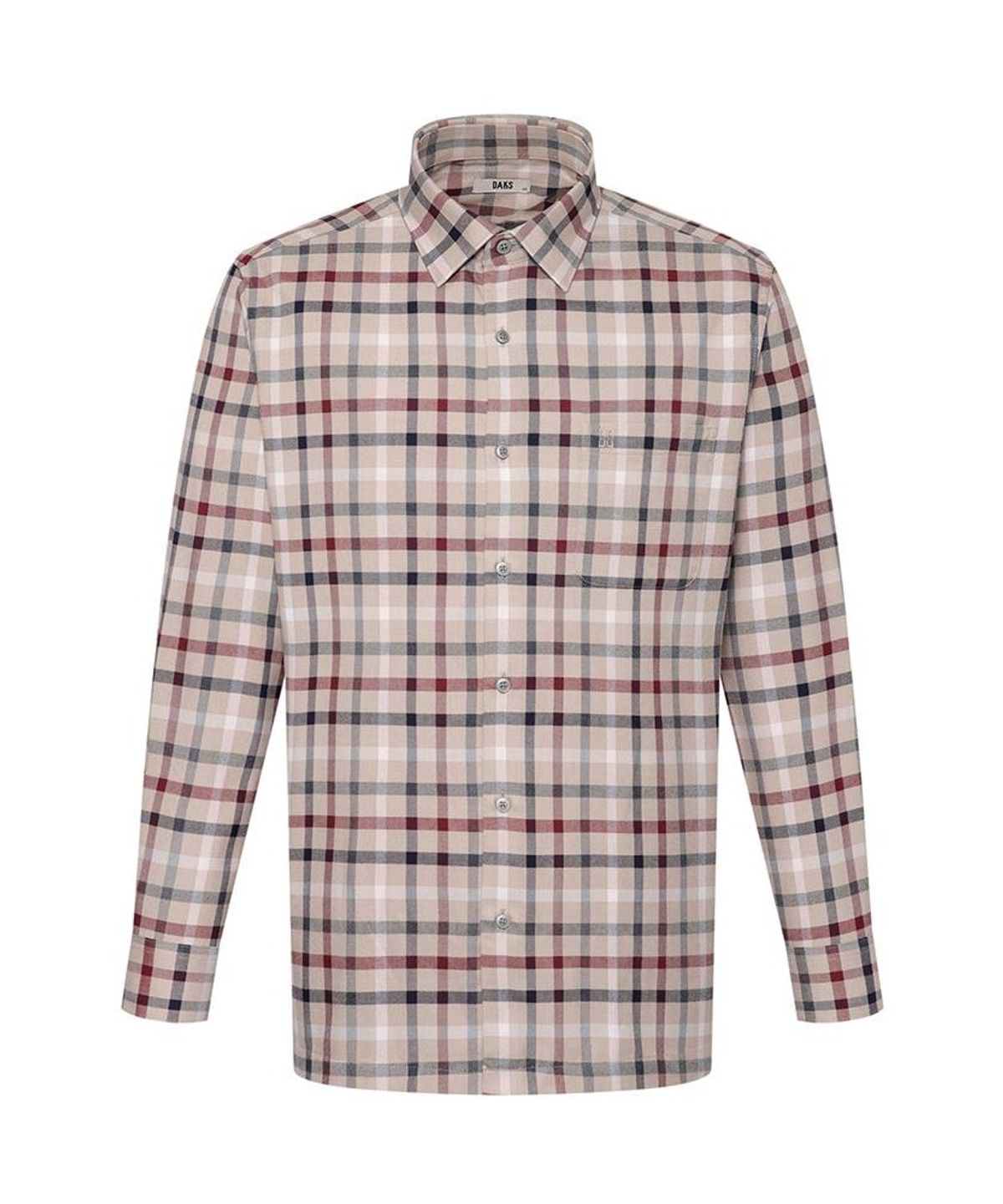 닥스셔츠(DAKS SHIRTS) 노케어 폴리혼방 미듐체크셔츠 레귤러핏 베이지_DMW3SHCL120I1