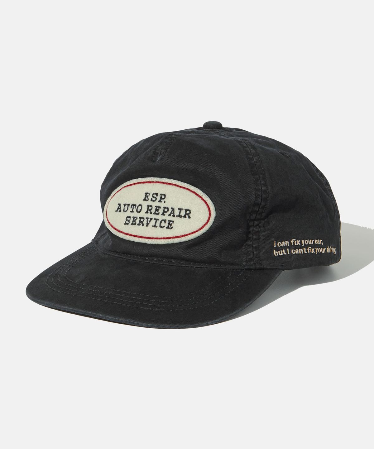 에스피오나지(ESPIONAGE) Auto Repair 5Panel Vintage Cap Black