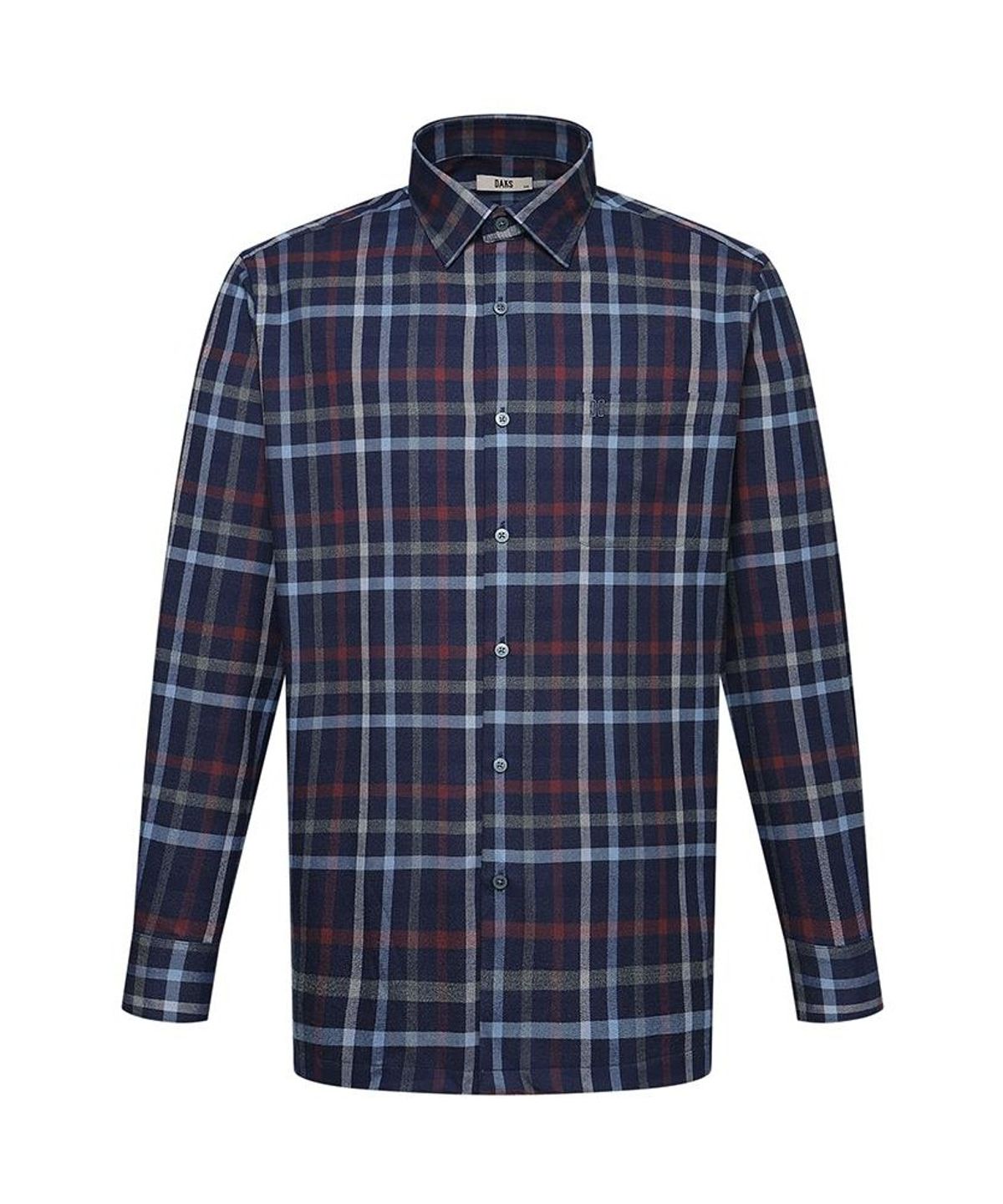 닥스셔츠(DAKS SHIRTS) 노케어 폴리혼방 미듐체크셔츠 레귤러핏 네이비_DMW3SHCL121N1